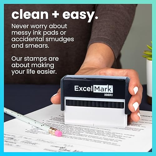 Miniatura 5 de ExcelMark Sello de goma personalizado de una línea (largo)