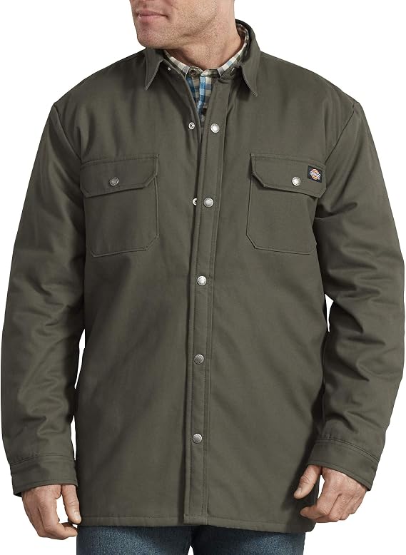 Dickies Men's Plaid Lined Shirt Jacket 