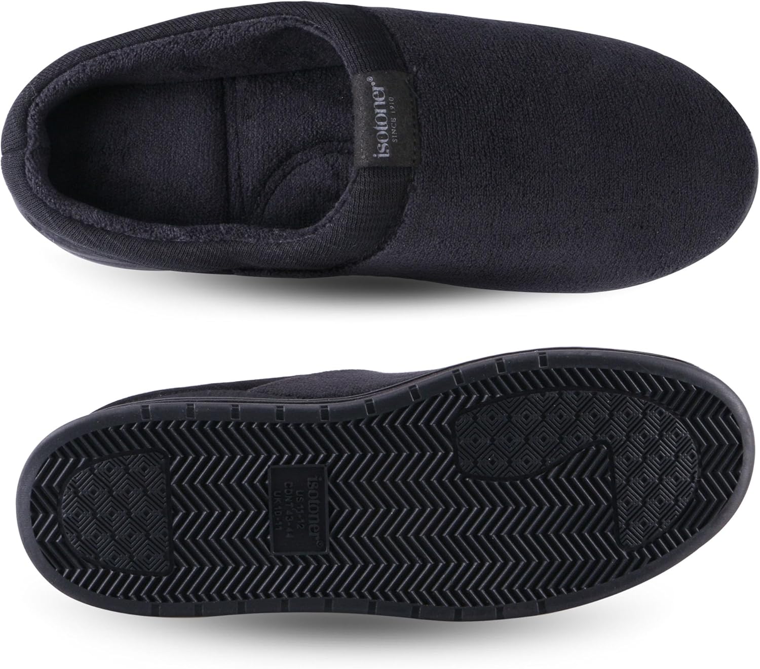 isotoner mens Indoor/Outdoor Slip-on Microterry Jake Clog Slippers With Memory Foam Comfort and Heel Support - Image 6