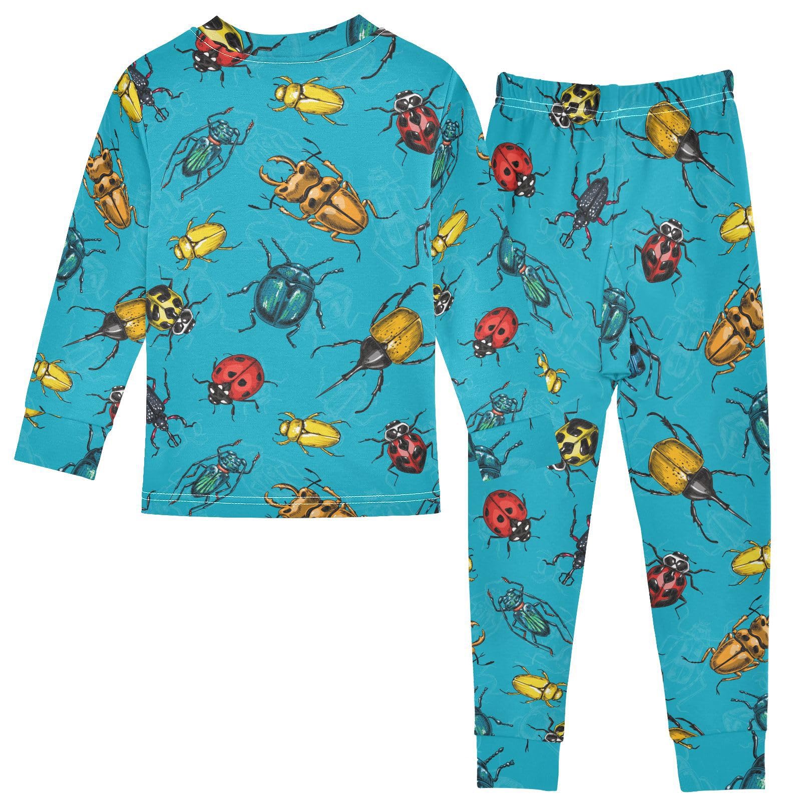 JHKKU Beetles Bugs Pajamas Set Cotton 2 Piece Soft Comfy Pjs Long Sleeve Lounge Sleepwear 18M