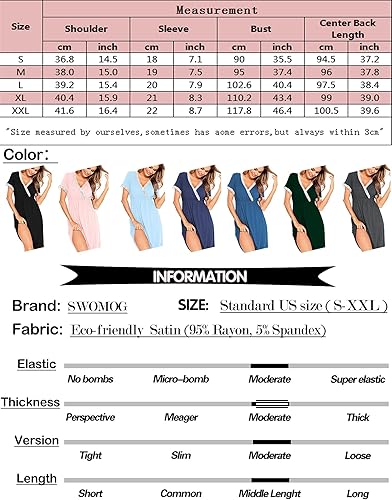 Miniatura 6 de SWOMOG Mujeres 3 en 1 PartoLaboroLactancia Camisón Manga Corta Plisado Maternidad Ropa de Dormir para Amamantar