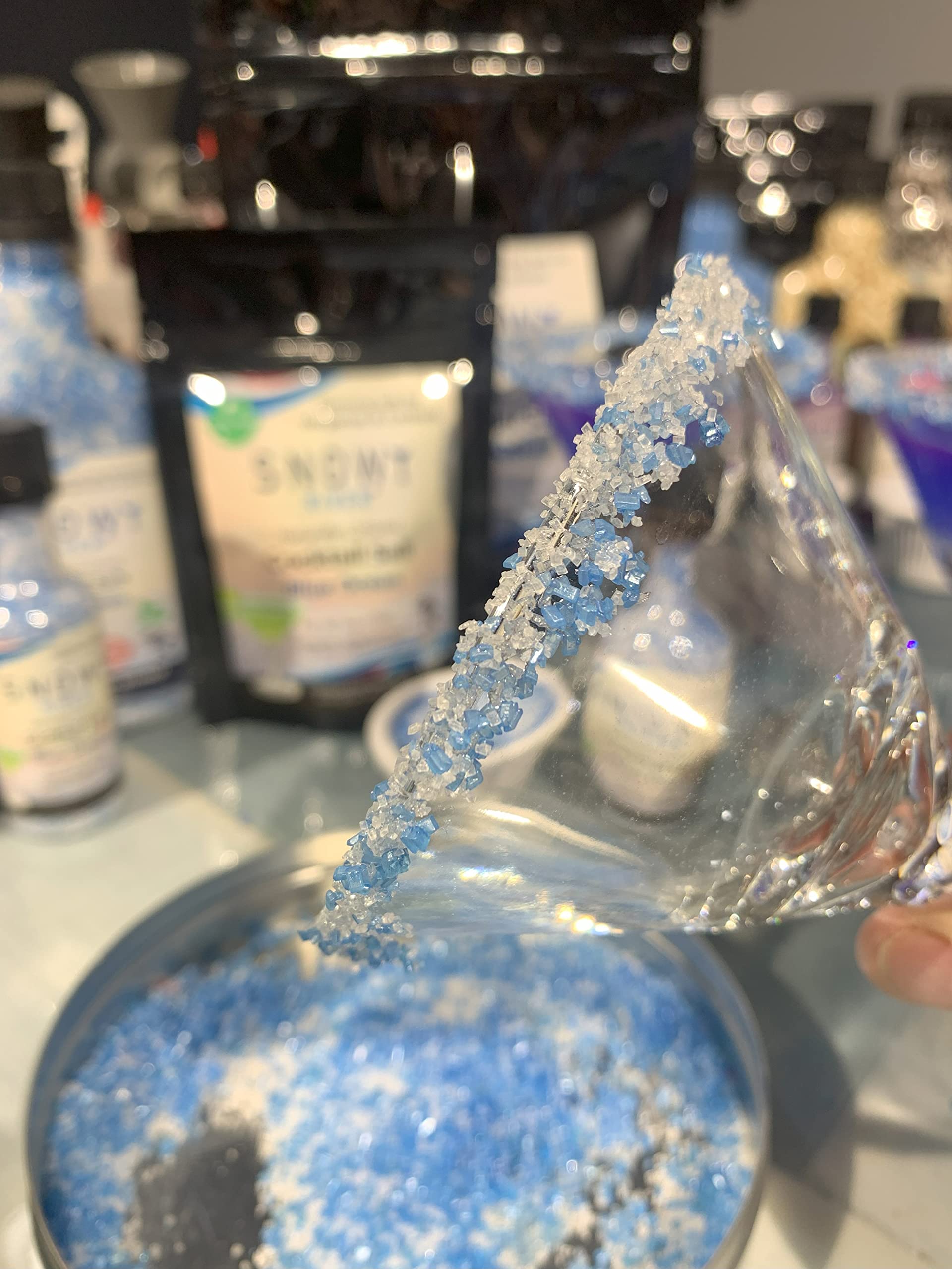 Snowy River Copper Cocktail Sugar - Kosher Certified Naturally Colored Copper Cocktail Rimmer (8oz, Large Crystal)