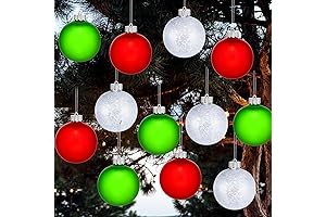 12 LEDs Hanging Christmas Ball Ornaments Lights Enhancing Festive Cheer