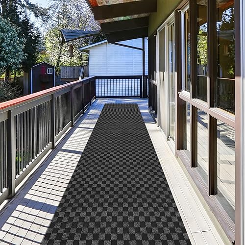 ZGR - Alfombra de pasillo de 2 x 6 pies, para interiores y exteriores, cocina, entrada, dormitorio, con parte trasera de goma antideslizante