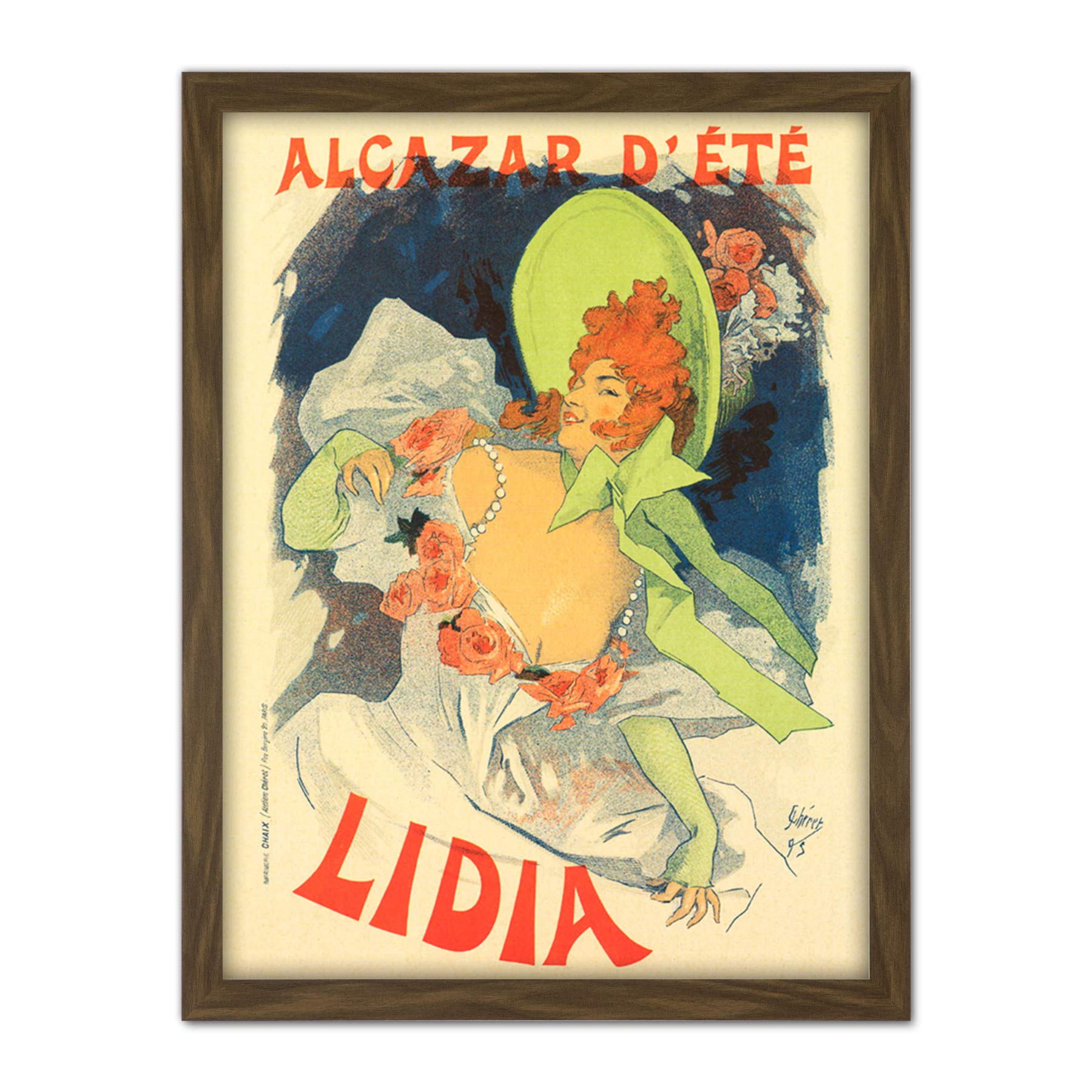 Cheret Lily De Lidia Artiste Alcazar D'ete Advert Artwork Framed Wall Art Print 18X24 Inch