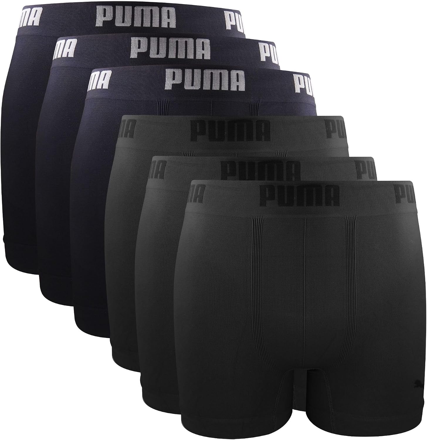 Kit 6 Cuecas Boxer Puma Sem Costura Poliamida Toque Gelado Sport Dry Fit Kit 6 Cuecas Boxer Puma Sem Costura Poliamida Toque Gelado Sport Dry Fit
