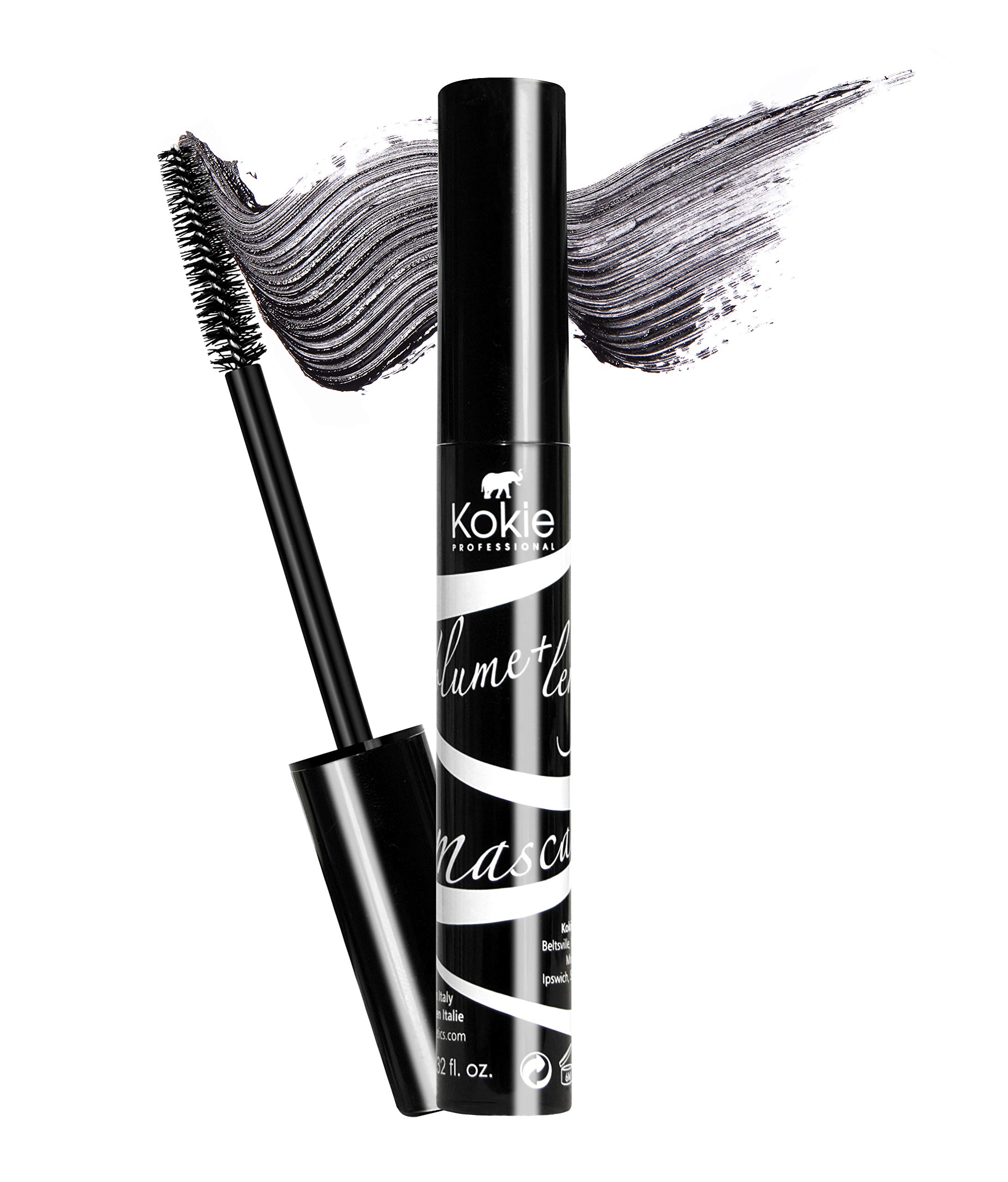 Kokie Cosmetics Volume + Length Mascara, Black, 0.32 Ounce