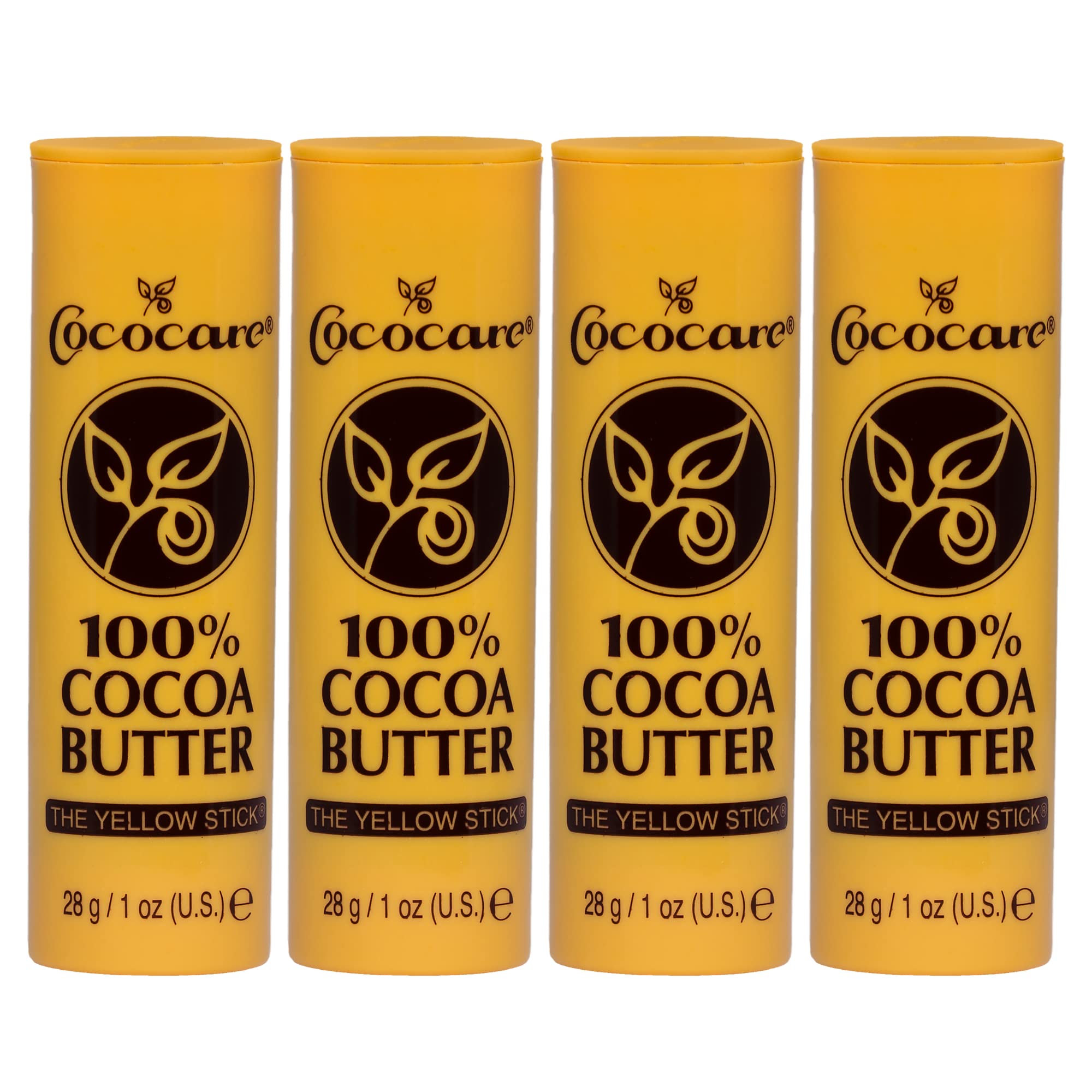 Cococare 100% Cocoa Butter Stick, 1 oz, Pack of 4
