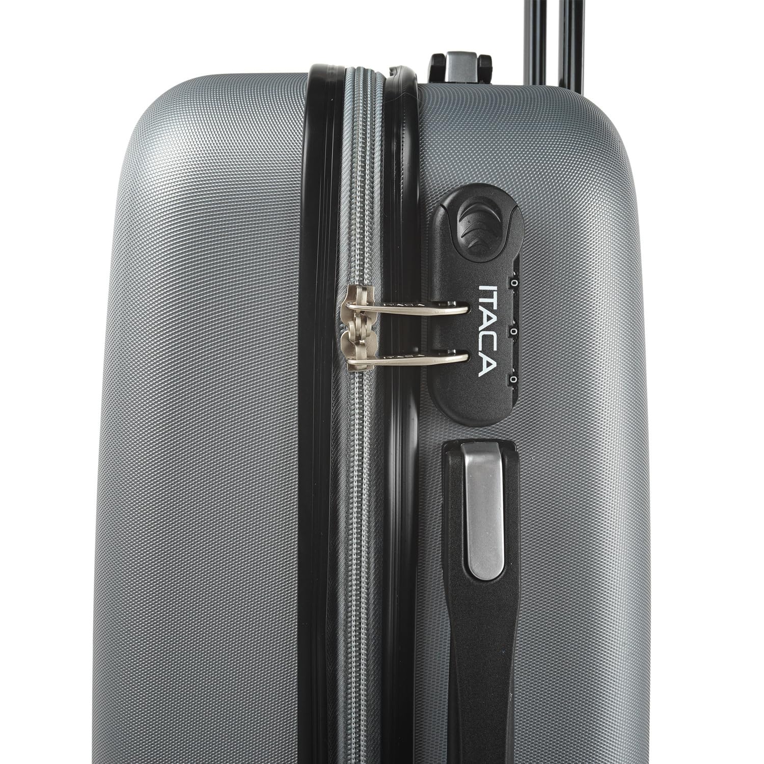 ITACA - Maleta de Cabina 55x40x20 de Viaje rígidas Trolley con 4 Ruedas Dobles para Avion Ligera Equipaje de Mano candado de combinación., Plata — view 9