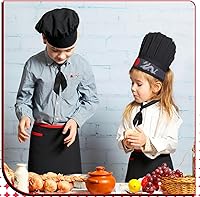 Vista 4 de Hibachi - Conjunto de disfraz de chef y delantal, disfraz de teppanyaki japonés completo profesional con sombrero de chef alto