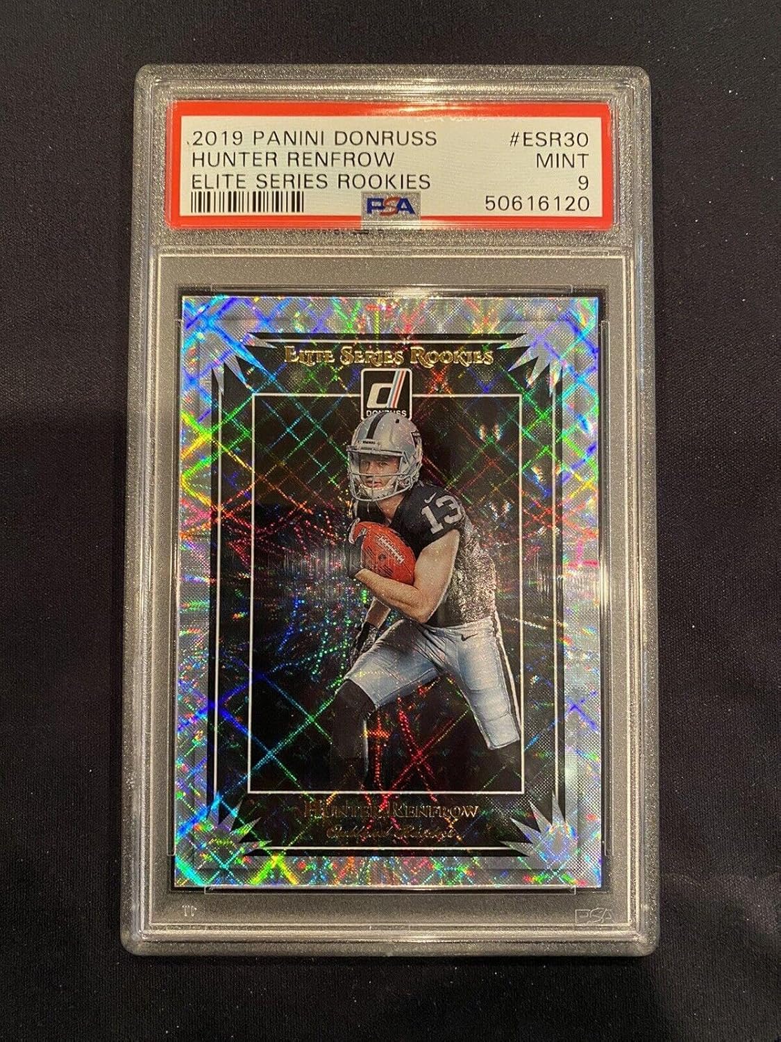 2019 Donruss Elite Series Rookies Hunter Renfrow Mint PSA 9 RC LV Raiders ESR-40 - Football Cards