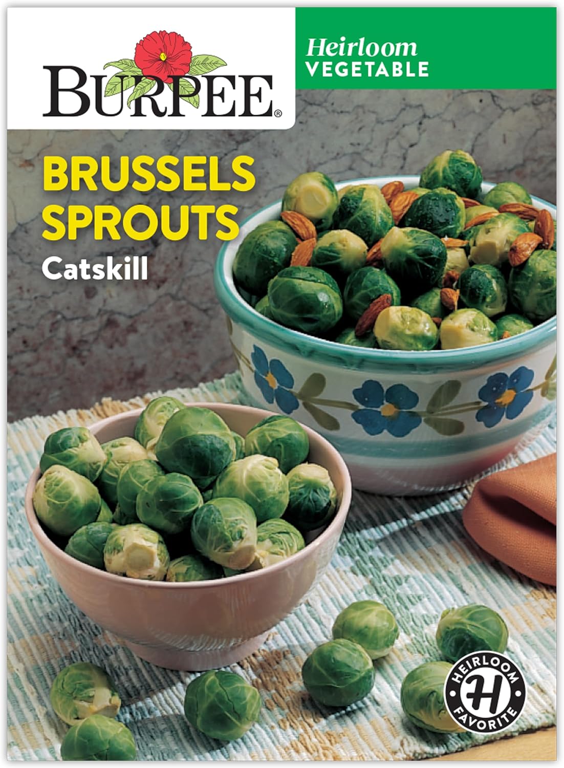 Burpee Heirloom Catskill Brussels Sprouts Seeds | Compact High-Yield Variety for Small Gardens - Non-GMO