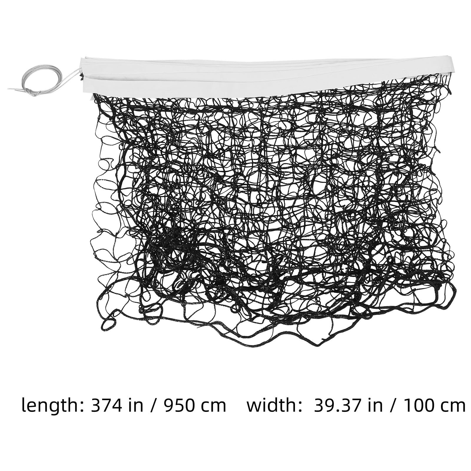 Alipis Filet Maille Fine, Facile à Installer Polyester Noir de Volley-Ball Portable, Filet de Beach-Volley pour Jardin et Plage, pour Badminton et Tennis