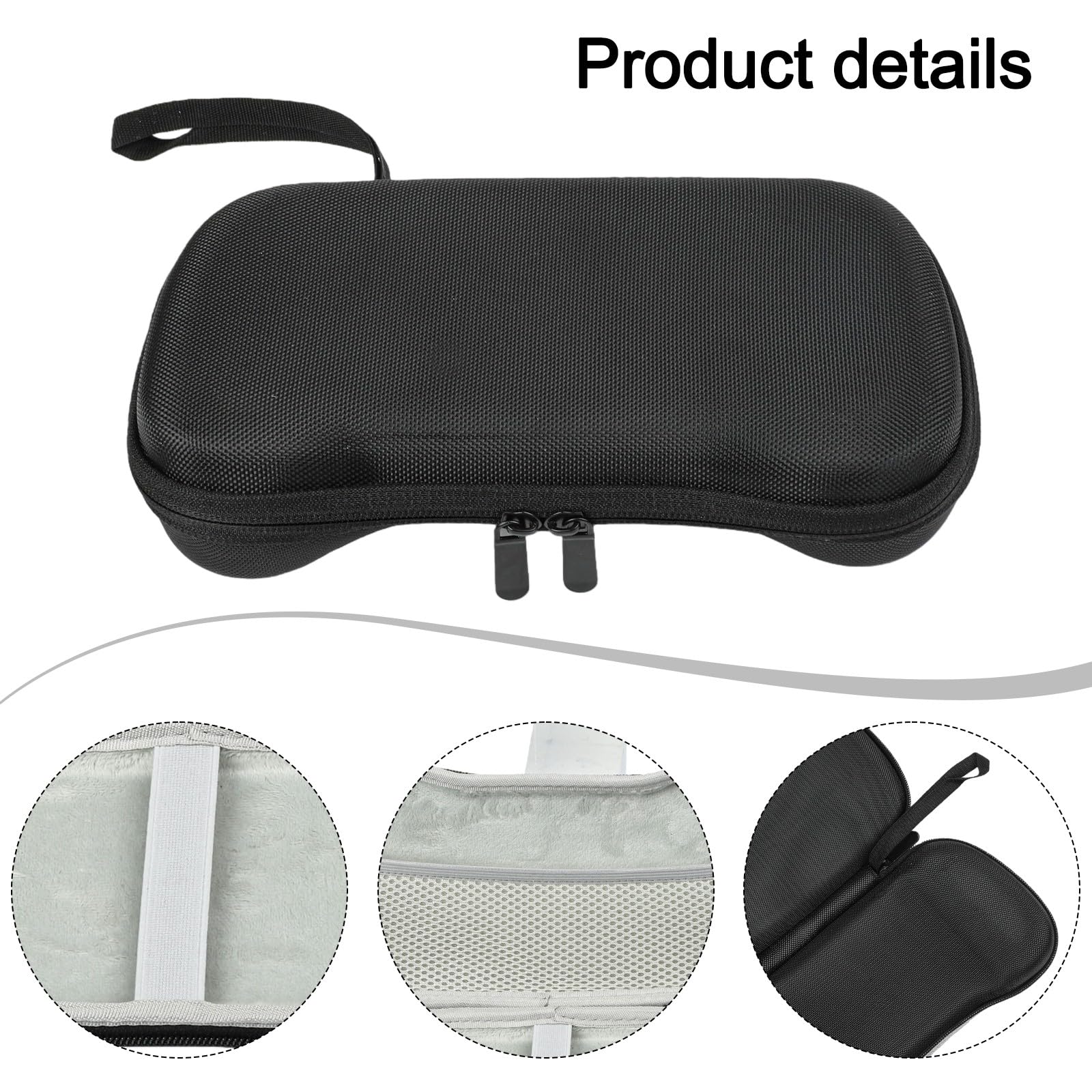 Bolsa de almacenamiento para consola de juegos de mano para Retroid Pocket 5, funda protectora de 25 x 12 x 5 cm con material de tela, para un diseño compacto y elegante, color negro
