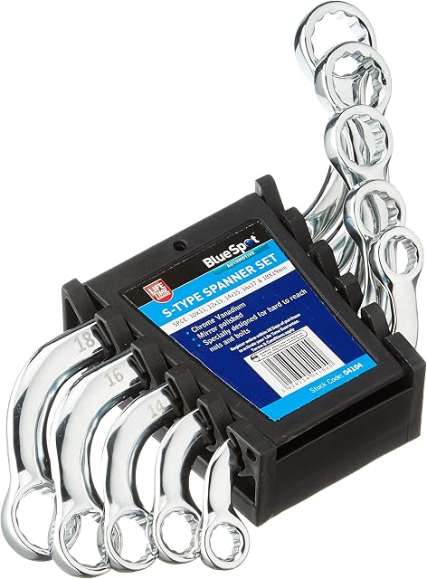 Blue Spot 04104 S-Type Spanner Set (5 Pieces)