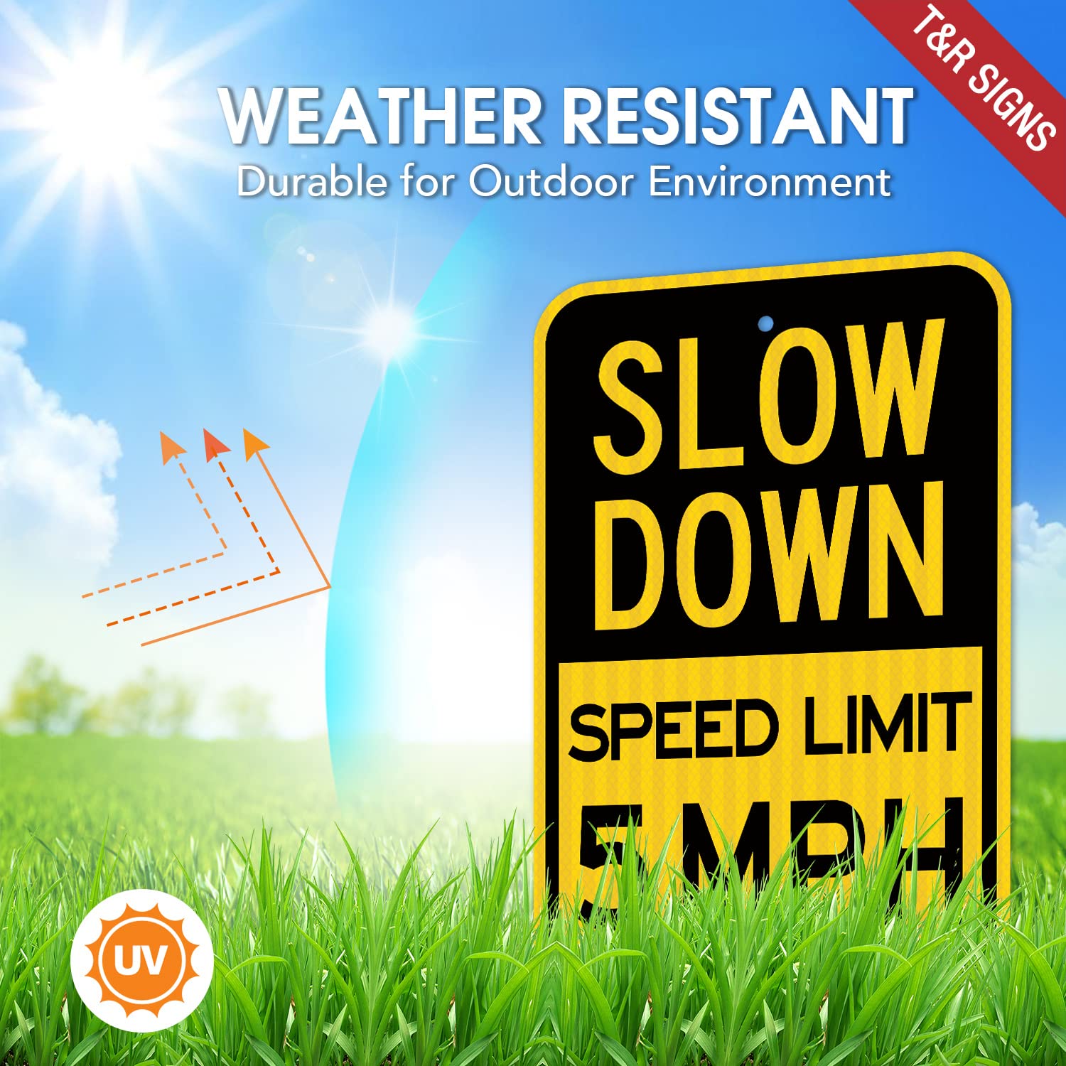 Señal De Límite De Velocidad De 5 Mph, (paquete De 2) 12 X 1 | Envío Gratis