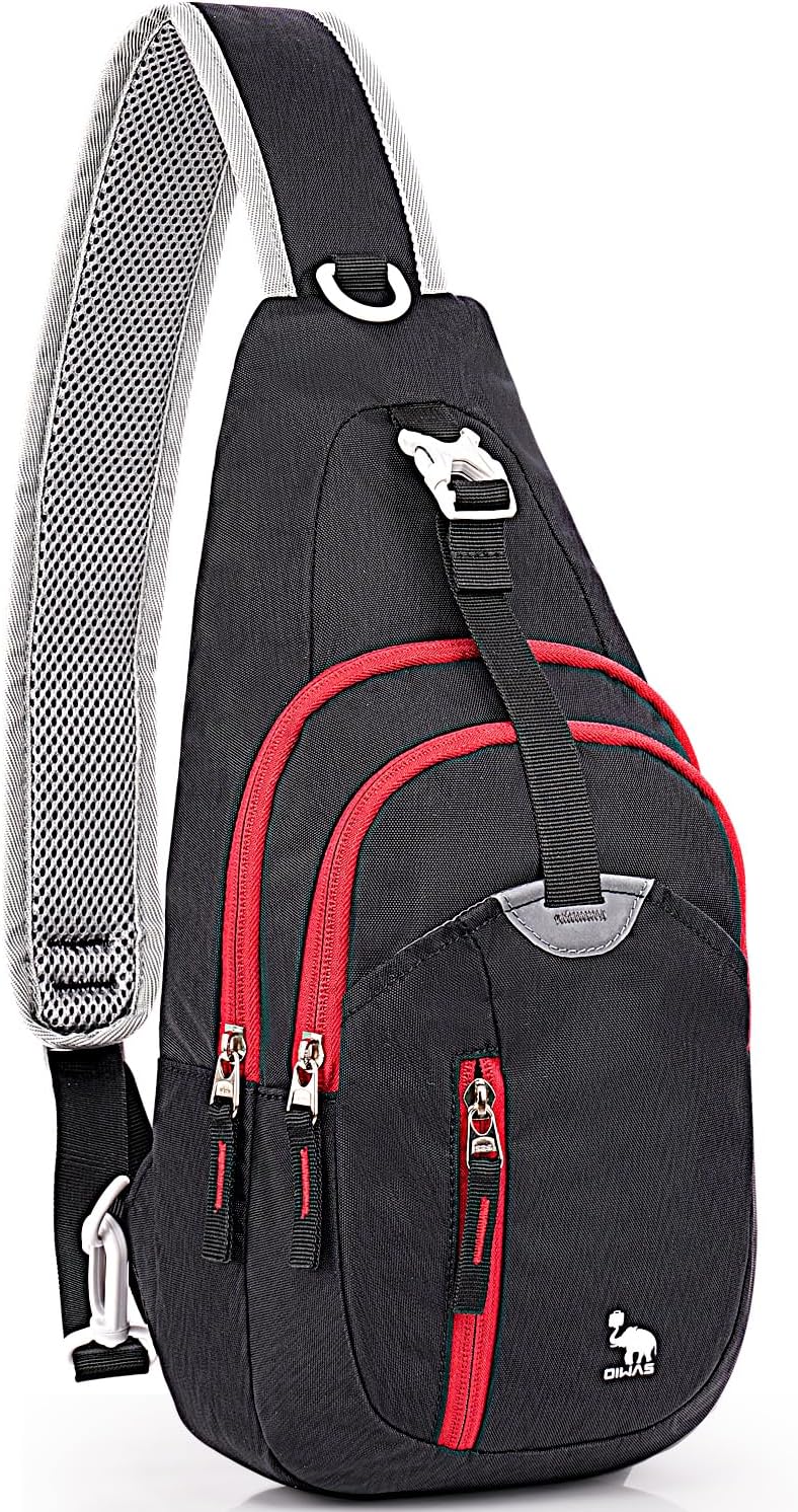 Sling Bag Crossbody Bags Men, Travel Hiking Chest Daypack for Women One Strap Backpack Lightweight Over Shoulder Bag