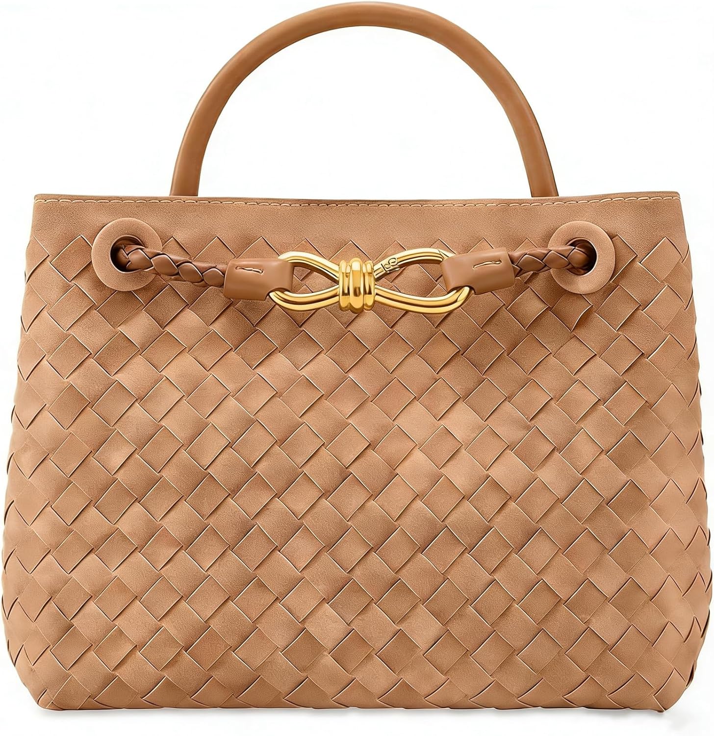 Slouchy Suede Woven Hobo Bags Women Trendy Suede Shoulder Bag Crossbody Satchel Crescent Purse Top Handle Tote Handbag