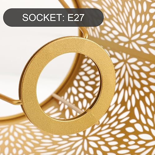 Miniatura 6 de EXCEART Pantalla de metal E27 con diseño de árbol hueco para lámpara colgante de piso de mesa de 6.1 pulgadas, accesorio de luz decorativa para el