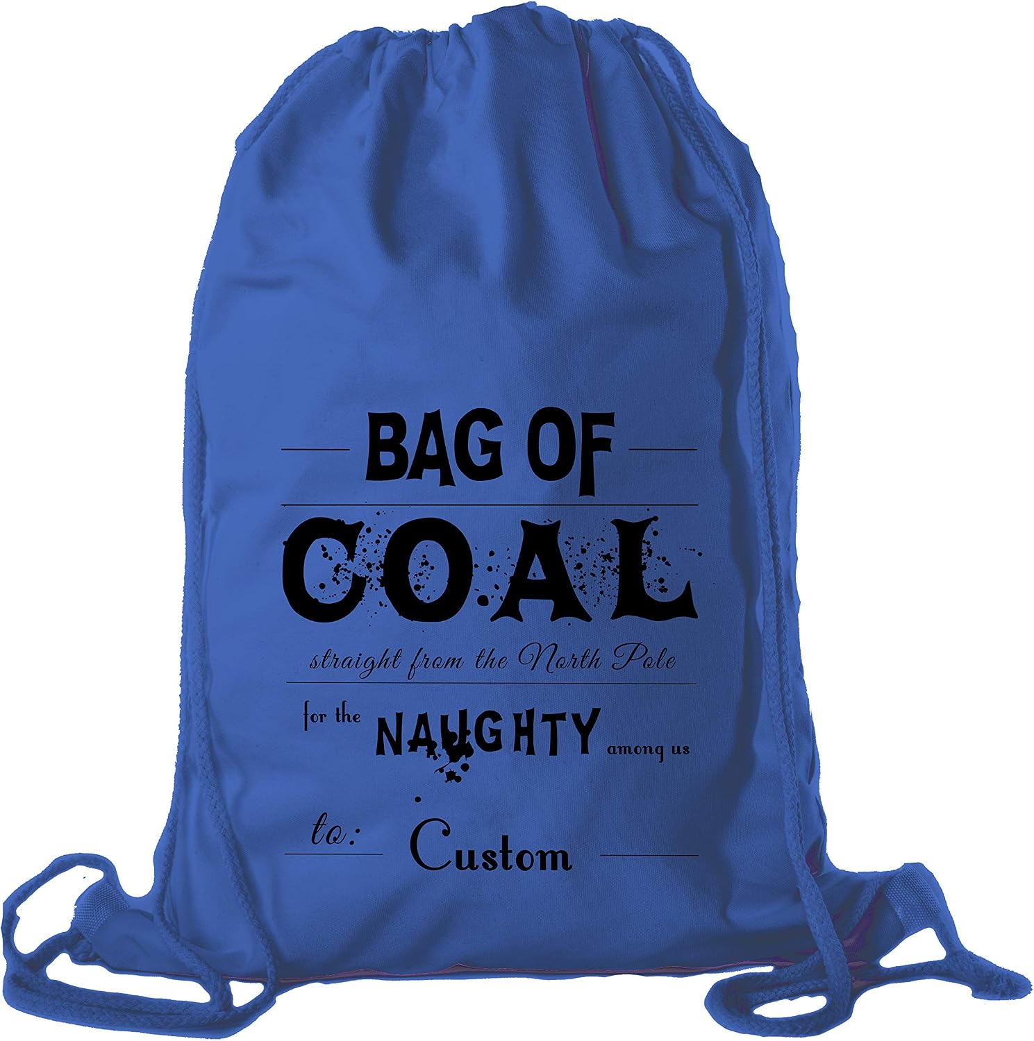 Gift Bag Coal From the North Pole Santa, Custom Canvas Bags, Santa Gift for Kids