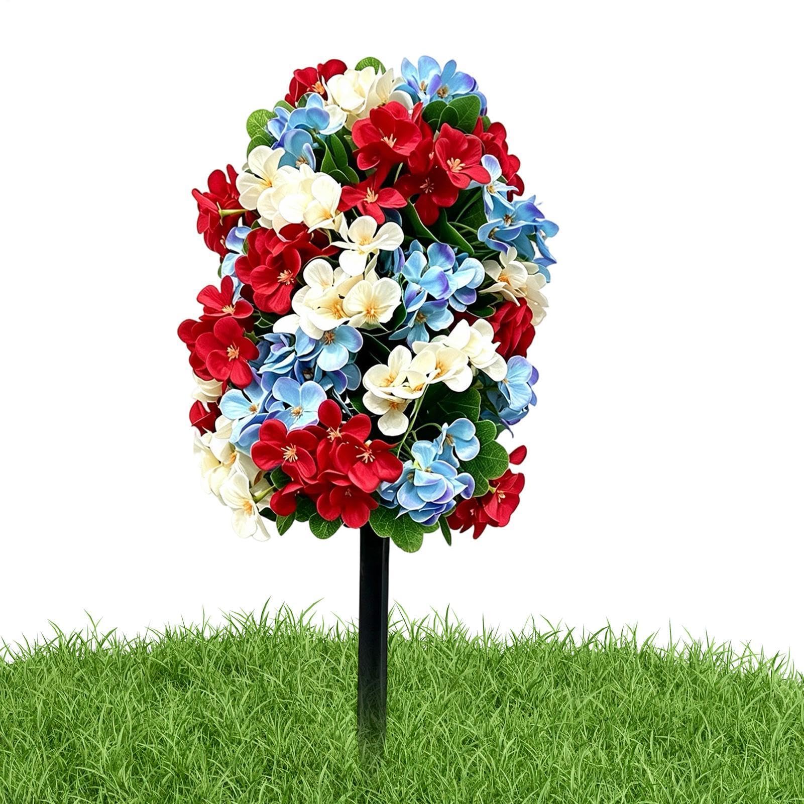 Arbre d'hortensia artificiel avec tige pour fleurir les zones ombragées de la pelouse