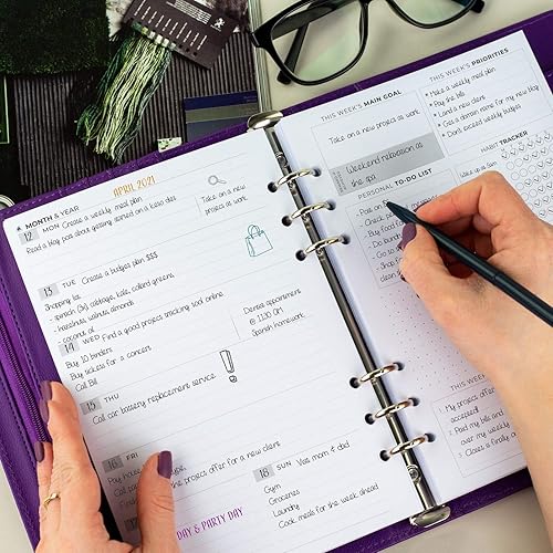 Miniatura 3 de Clever Fox Carpeta de agenda semanal Agenda para fijar objetivos para administración del tiempo y tareas semanales Organizador del trabajo y vida