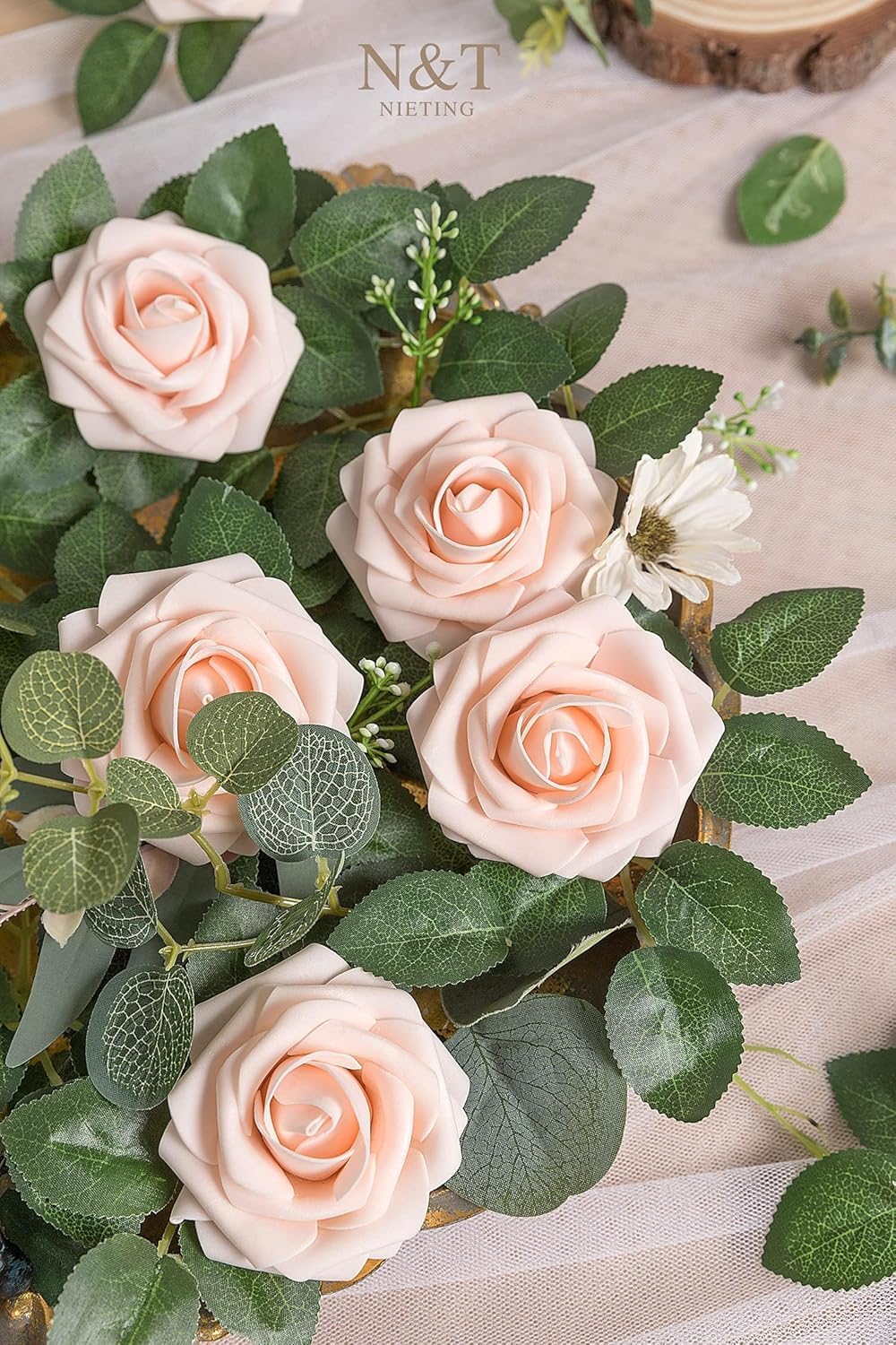 25 Roses Artificielles En Mousse - Fausses Fleurs Avec Tige Ajustable Pour Déco Mariage Et DIY