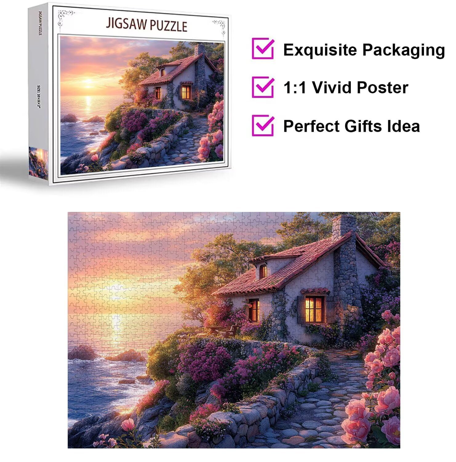 Puzzle 6000 Pezzi Sole calante Puzzle Classici per Gioco Familiare, n-457