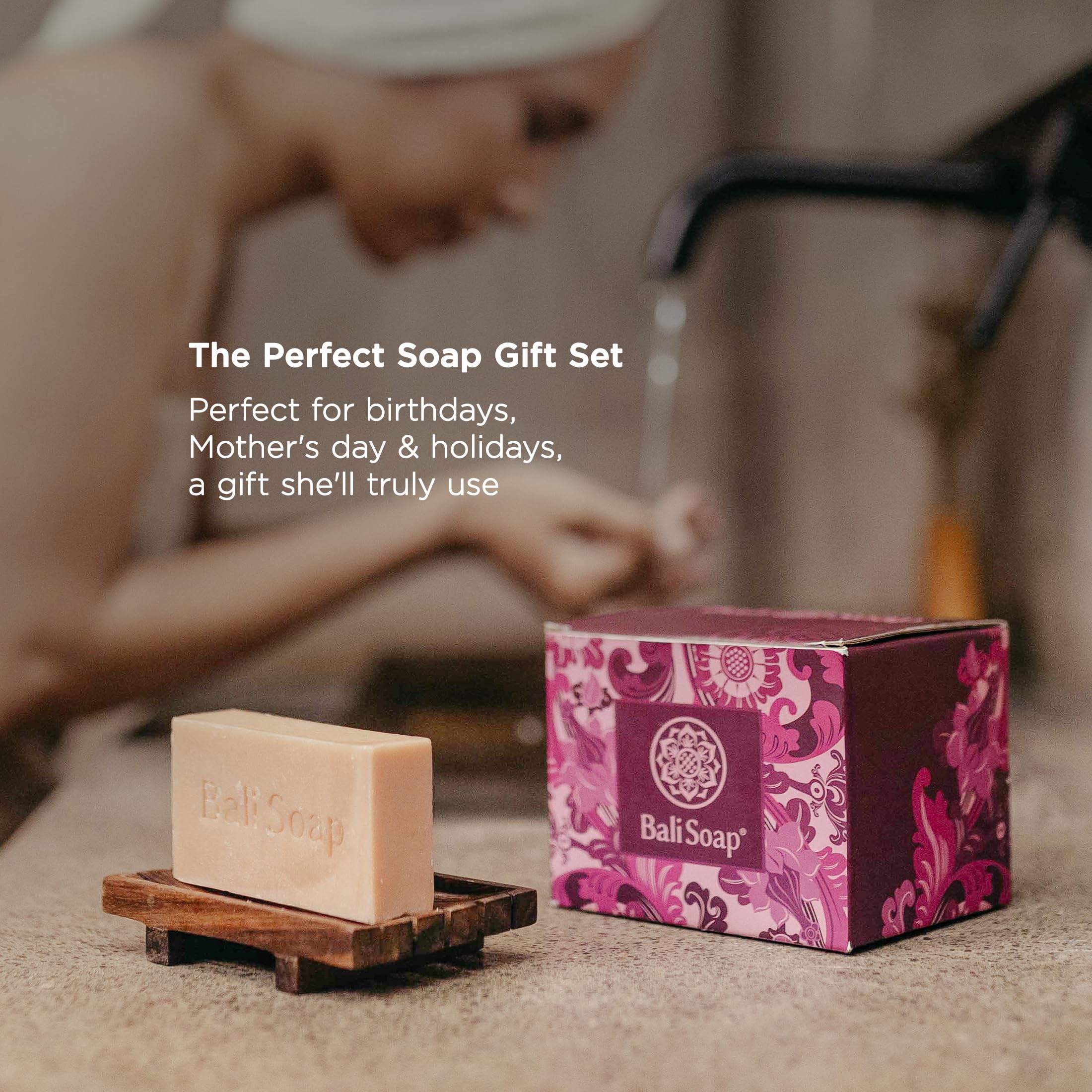 Bali Soap Men's Natural Handmade Cold Process Bar Soap Gift Set, 6 Pack