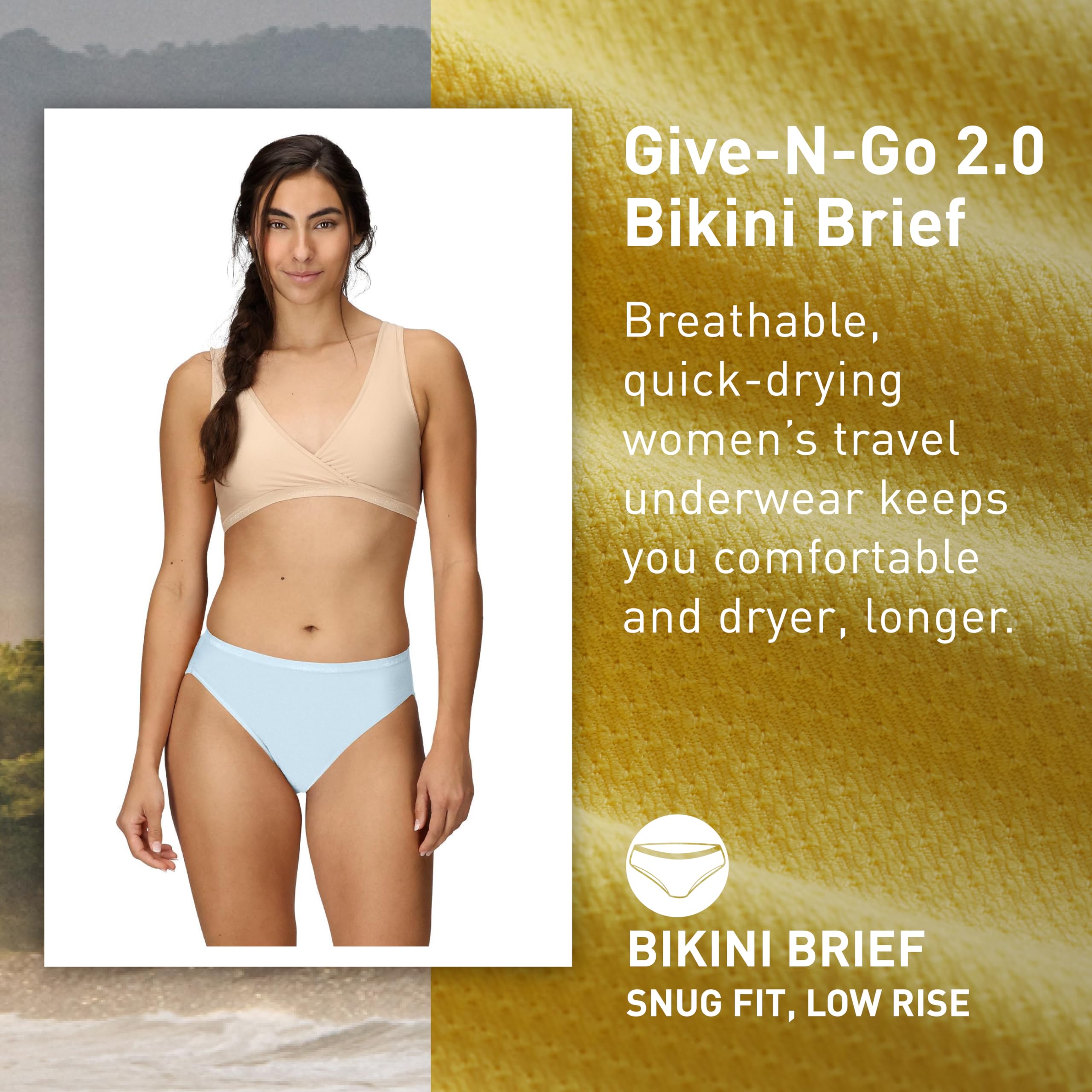ExOfficio Give-n-Go 2.0 - Slip Bikini 2 Pezzi Biancheria Intima Stile Bikini Donna