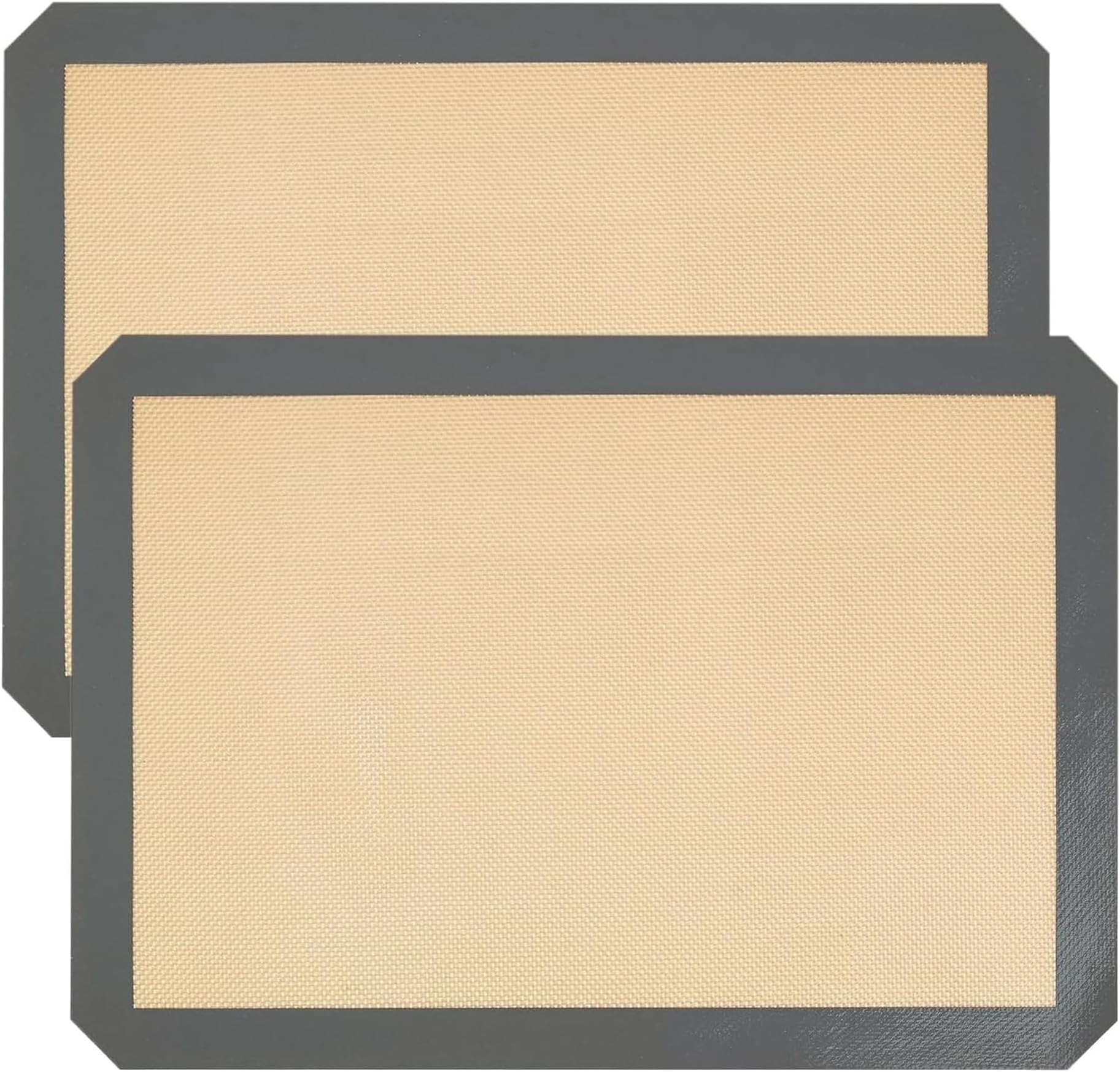 Silicone Baking Mat, 2 Pcs 16.5"L x 11.6"W Reusable Food Safe Silicone Mats, Non-Stick, Oven Baking Sheet for Making Cookies, Macaroons, Bread