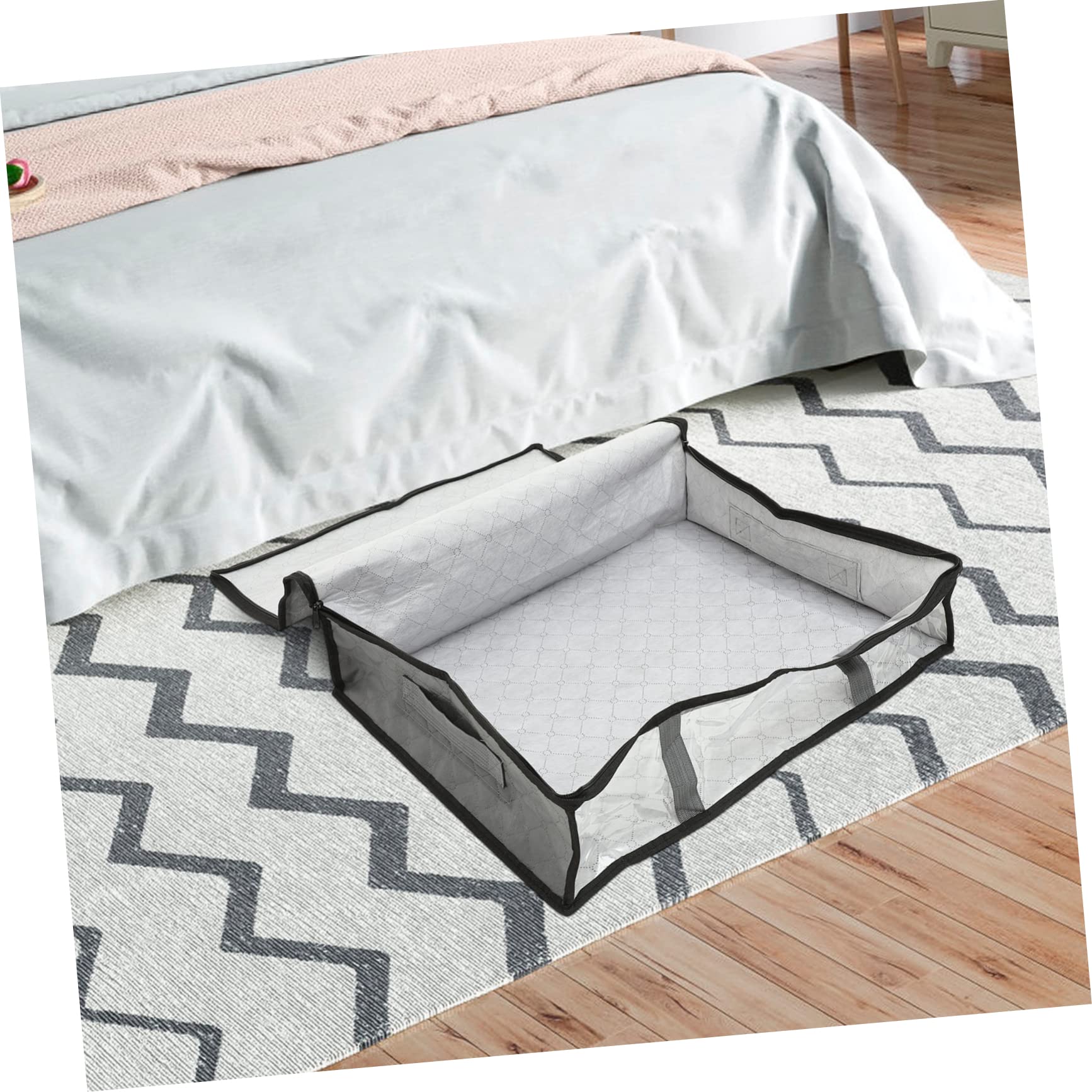 SOIMISS Contenitore Sotto Letto Pieghevole Grande Capacità Non Tessuto Manici per Organizer Vestiti e Coperte Salvaspazio per Camera da Letto