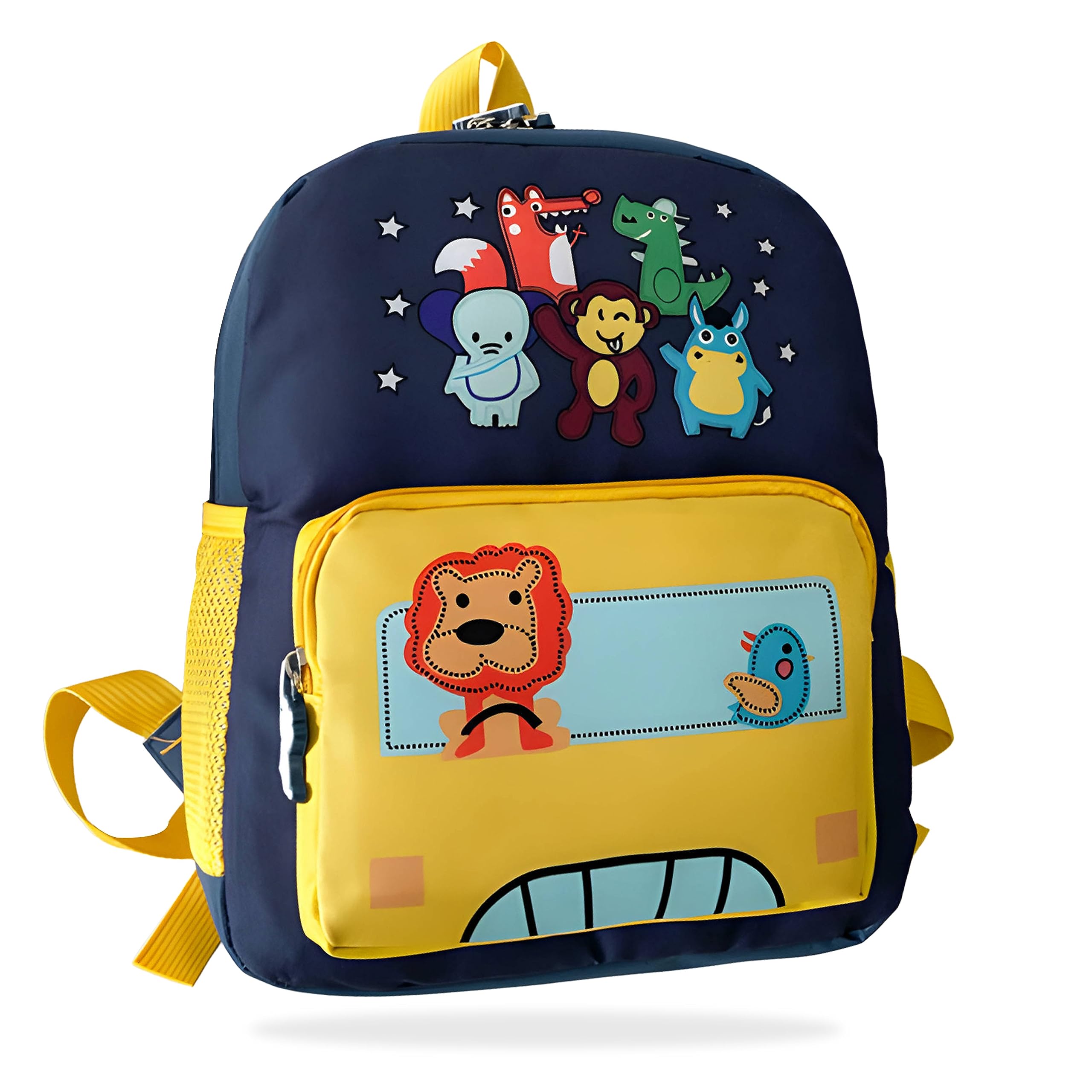 BEMBIKA Kindergarten Cute Cartoon Kids School Bag for Boys and Girls, Toddler Preschool Plush Travel Schoolbag, Perfect Book Bag, Casual Backpack for Kids � (Jungle Safari Yellow)-image-14