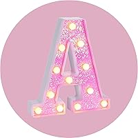 Vista 173 de Foaky LED Letter Lights Sign Marquee Light Up Letters Sign for Night Light Wedding/Birthday Party Battery Powered Christmas Lamp Home Bar