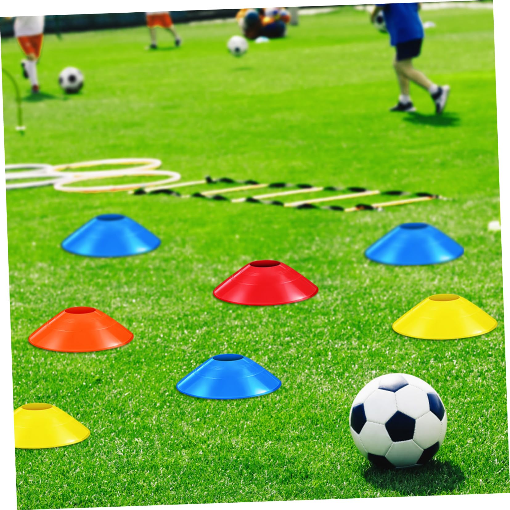 Abaodam 30 Piezas Conos de Entrenamiento de Fútbol Brillantes con Bolsa de Transporte para la Agilidad Prácticas de Baloncesto y Fútbol