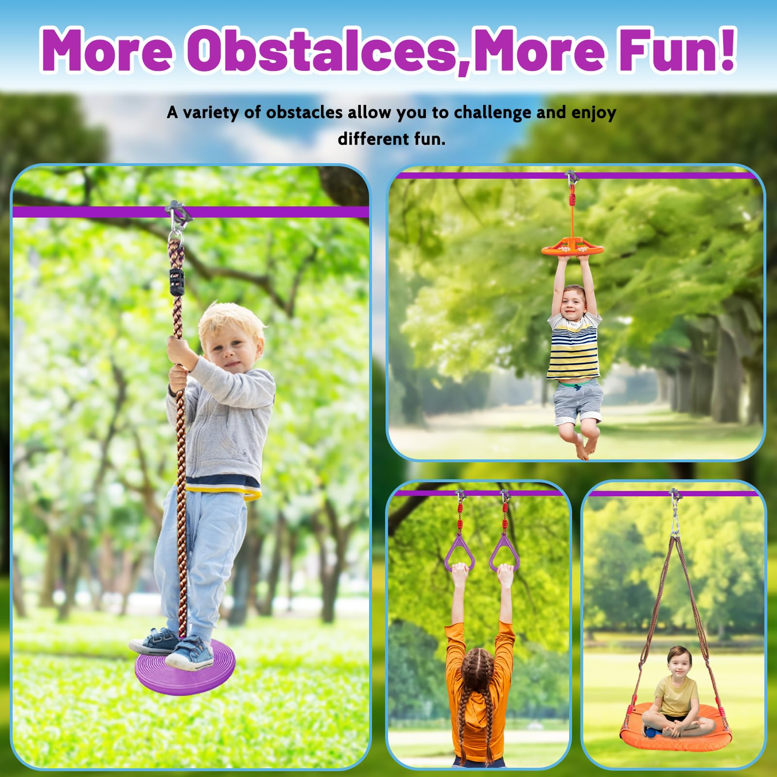Amazon.com: AOBOTE Ninja Warrior Obstacle Course for Kids