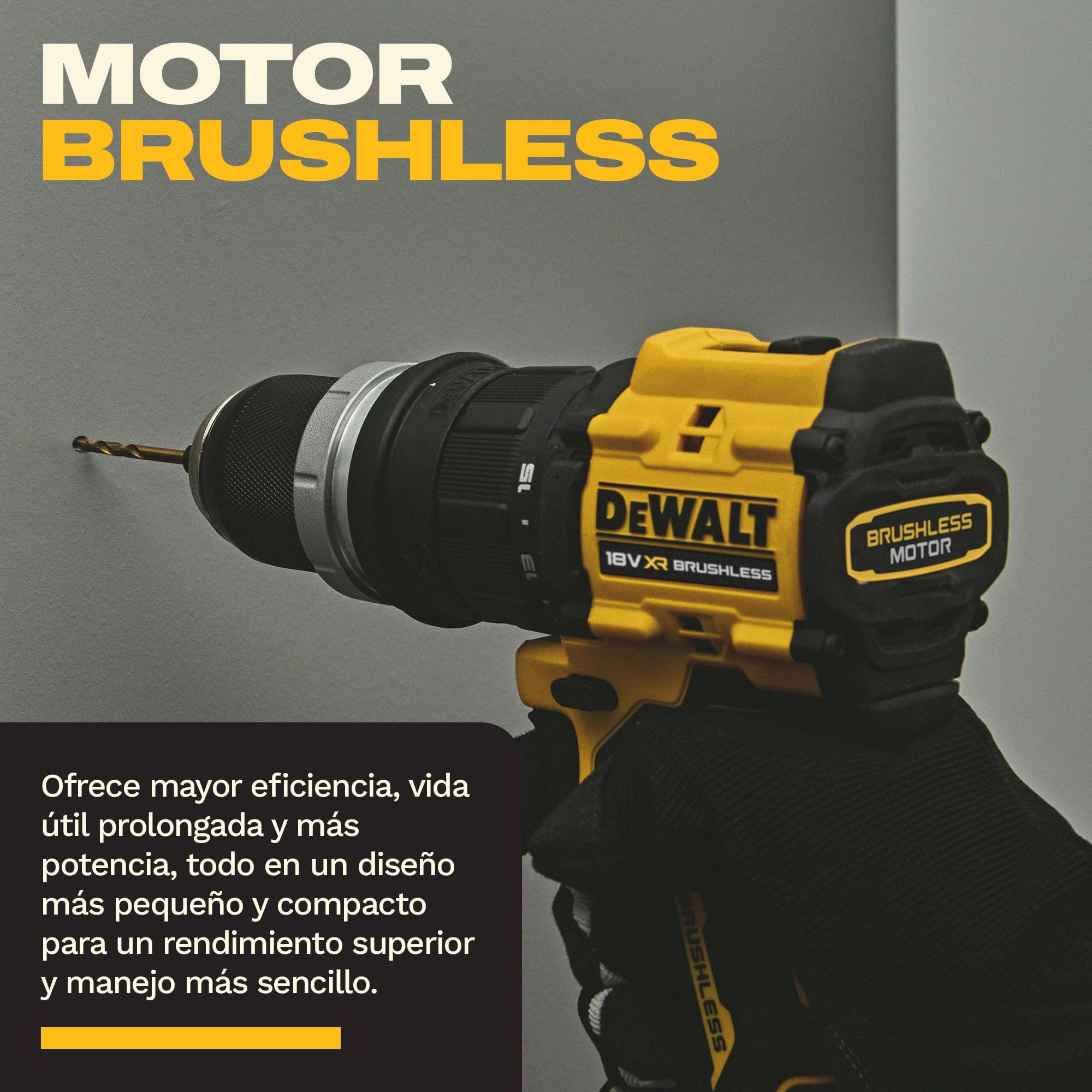 DEWALT Taladro atornillador 18V XR con 4cabezales intercambiables, bolsa de transporte blanda y juego de 10 llaves de atornillar FLEXTORQ de 57 mm (PH y PZ) con llavero, solo herramienta, DCD803KN-XJ
