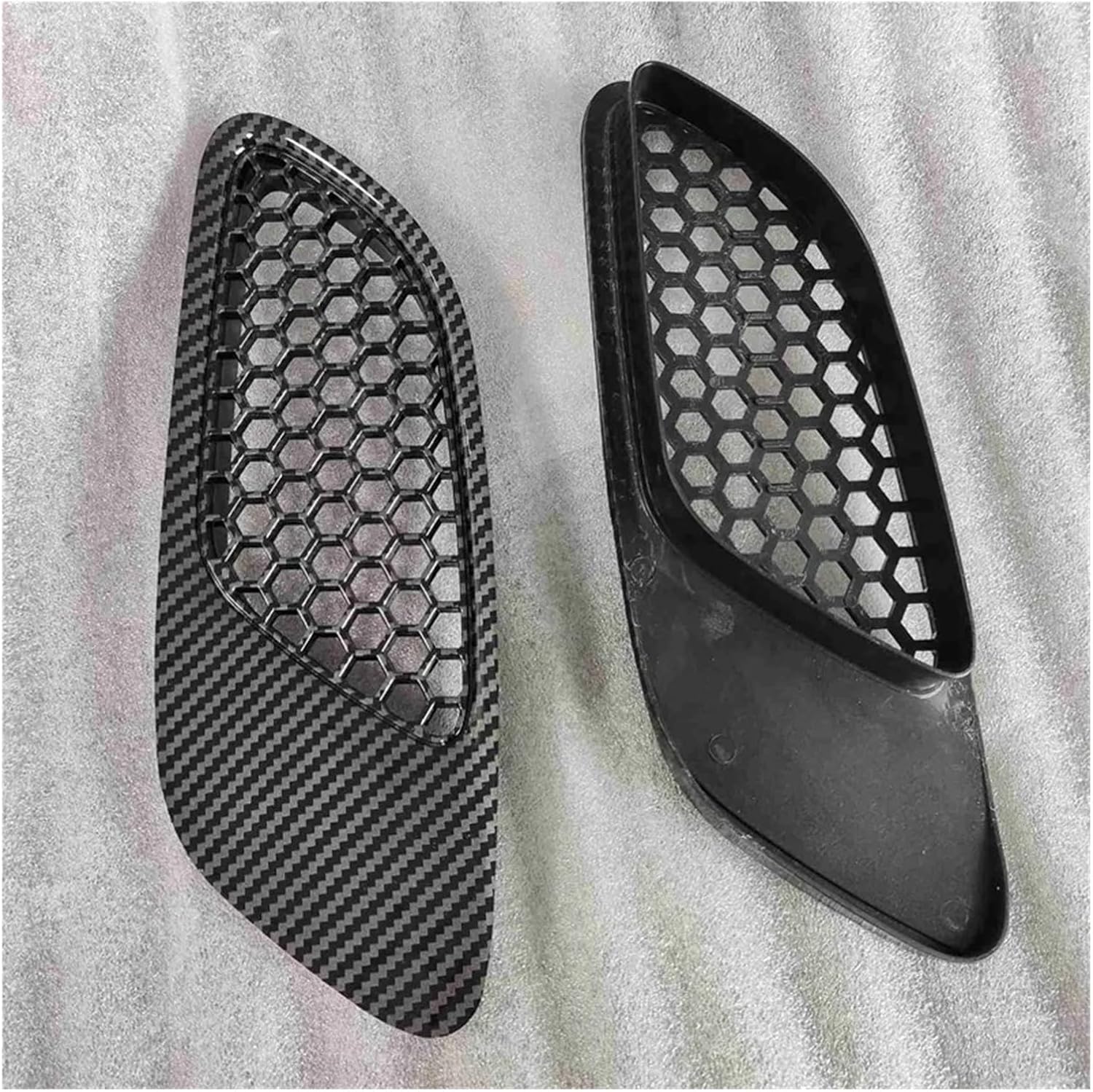 4PCS Engine Hood Vent Louvers Air Scoop Bonnet Vent Cover Fit For BMW E90 E91 E92 E93 M3, Carbon fiber pattern pattern Pattern Engine hood vents