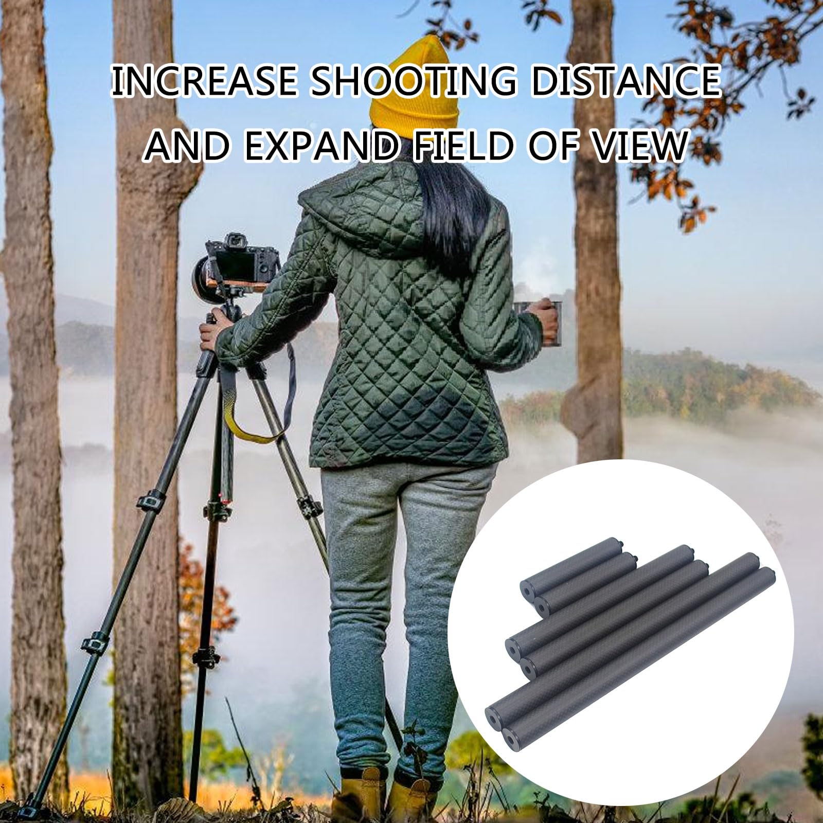 Asta per tubo di prolunga per treppiede in alluminio con filettatura maschio femmina da 1/4 per accessori per staffa per fotocamera  44