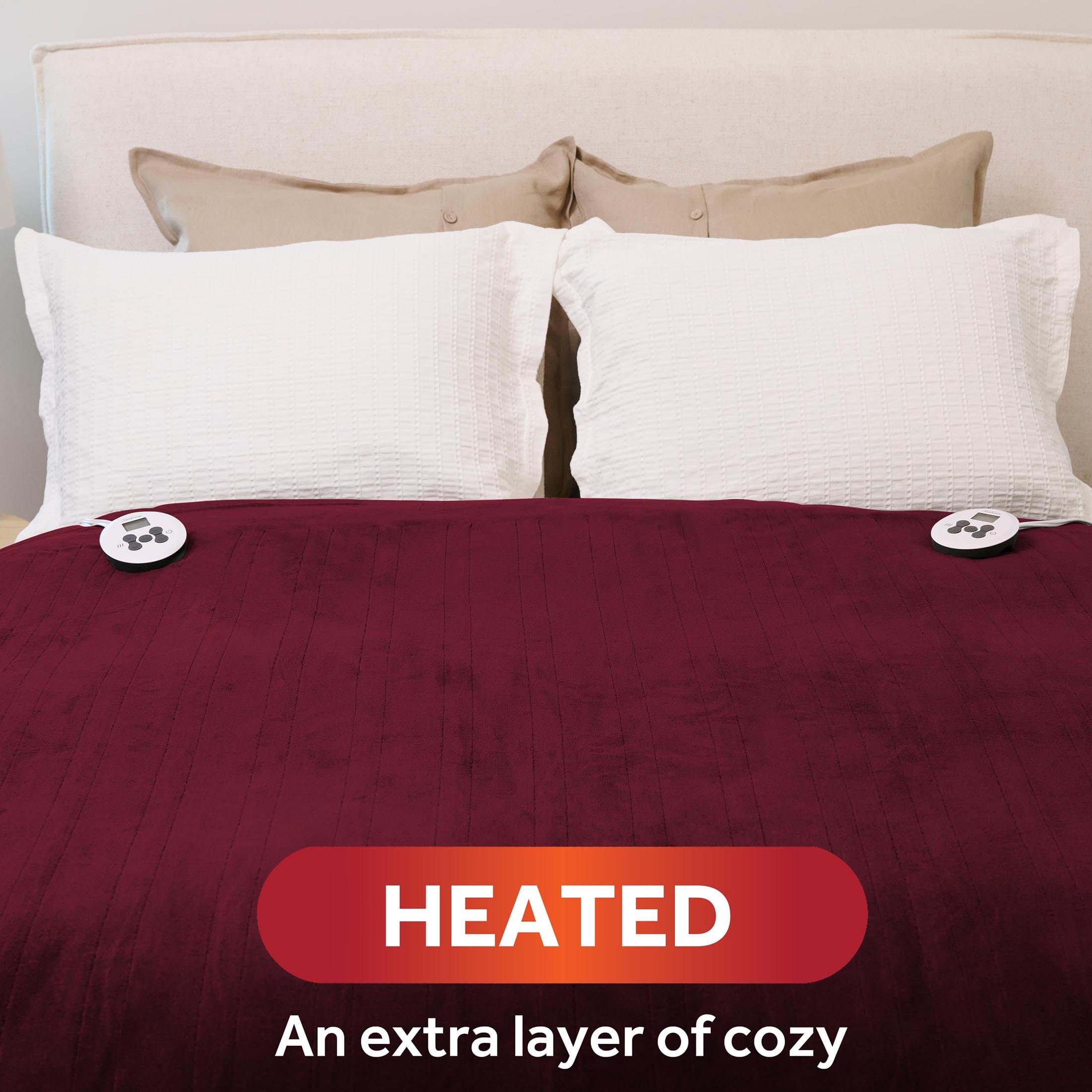 Sunbeam Royal Luxe Cabernet Heated Blanket - King