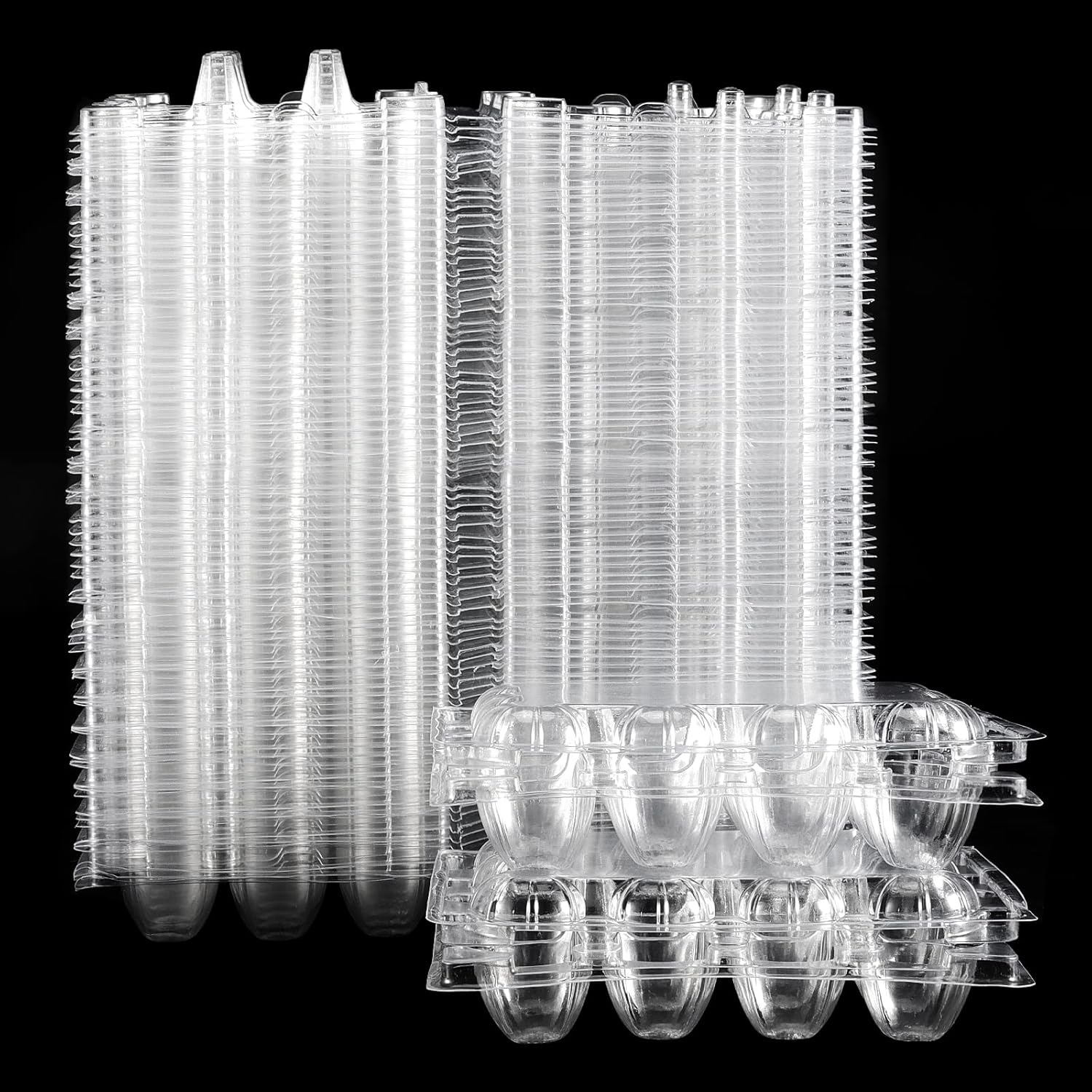 JAPCHET 120 Pack 12 Grid Quail Egg Cartons, Reusable Quail Egg Cartons