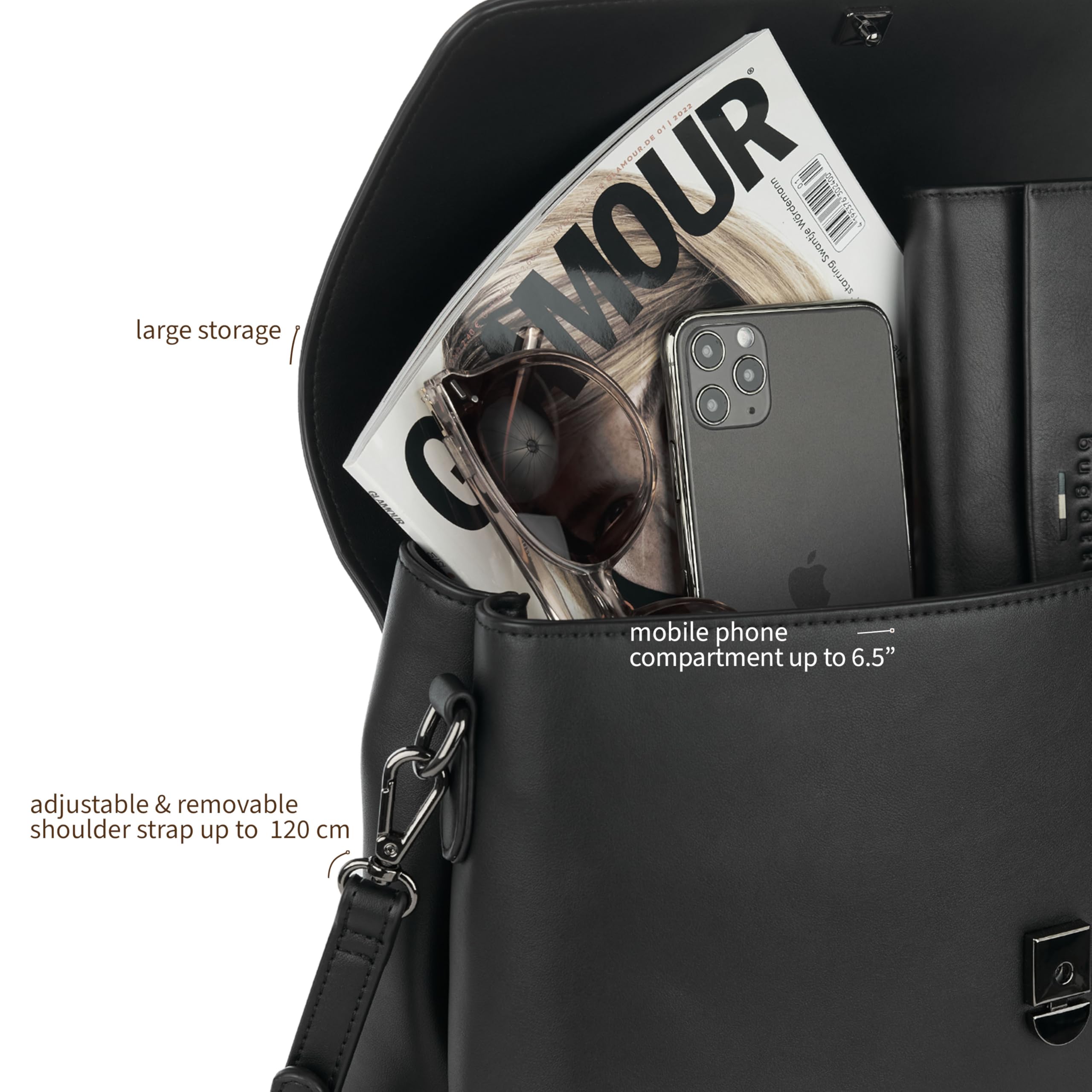 bugatti borsetta borsa a tracolla Ilva Ladies Bag Black nero