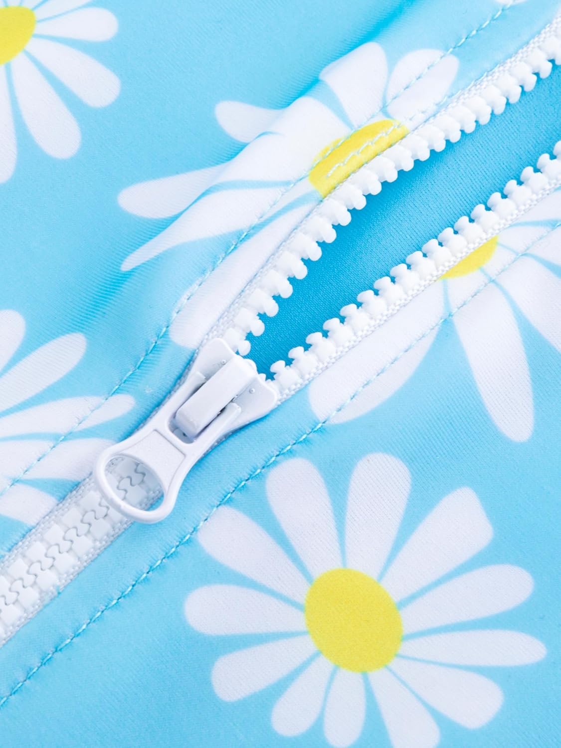 LIZENS Girls' One-Piece Swimwear Rash Guard Swimsuit Zipper Bathing Suits Long Sleeve Ruffle Girl Full Cover Flower Print - Image 5