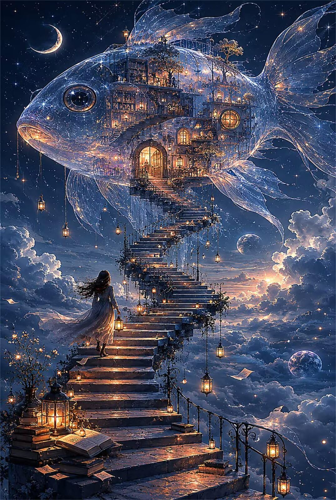 Puzzle 1500 Piezas Adultos Paisajes Peces Fantásticos, Rompecabezas Adultos 87x57 cm, Imposible, Difícil, Desafiante, Adecuado para Adultos y para la Decoración del Hogar