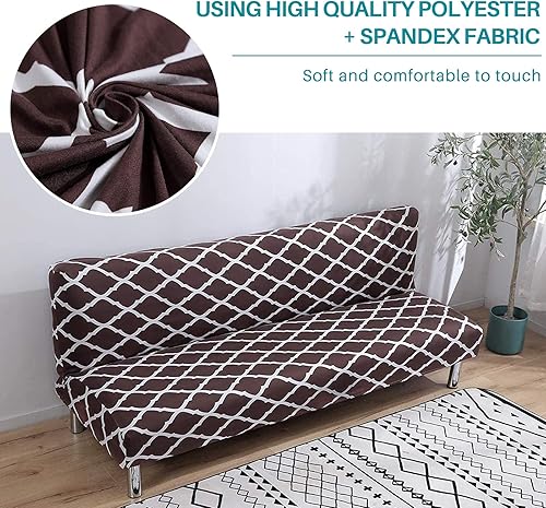 Vista 140 de Funda estampada para futón, fundas elásticas para sofá cama, tamaño matrimonial, individual, queen, sin brazos, fundas protectoras con parte Youmeng