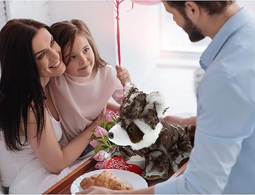 Miniatura 7 de DolliBu Panda rojo de peluche con texto en inglés "I Love You" con corazón rojo y nombre, regalo personalizado para el día de San Valentín,