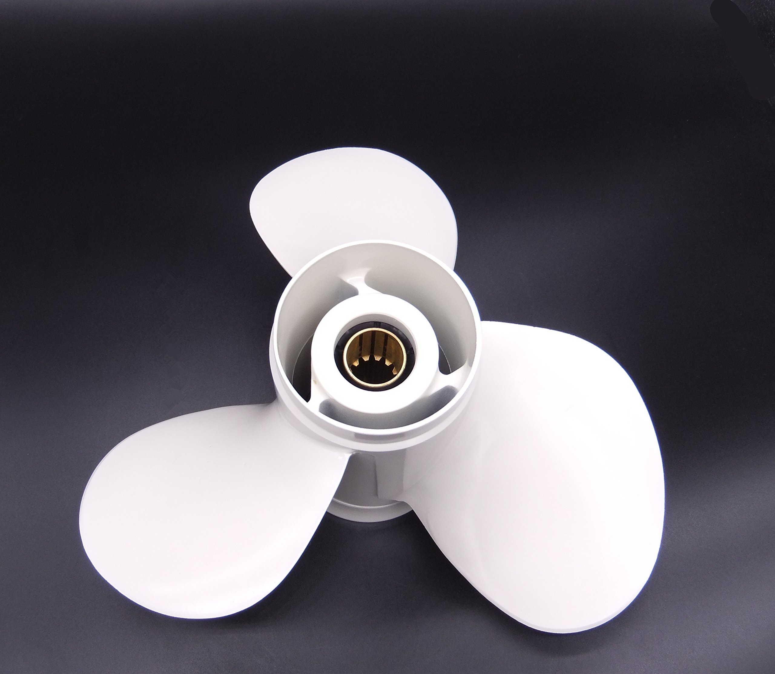 SouthMarine Barco de Motor Aleación de Aluminio 3 Cuchillas Hélice 11 1/8x13-G para Yamaha 30hp 40hp 50hp 60hp Motor Fuera de Borda 11 1/8 x 13 69W-45945-00-EL