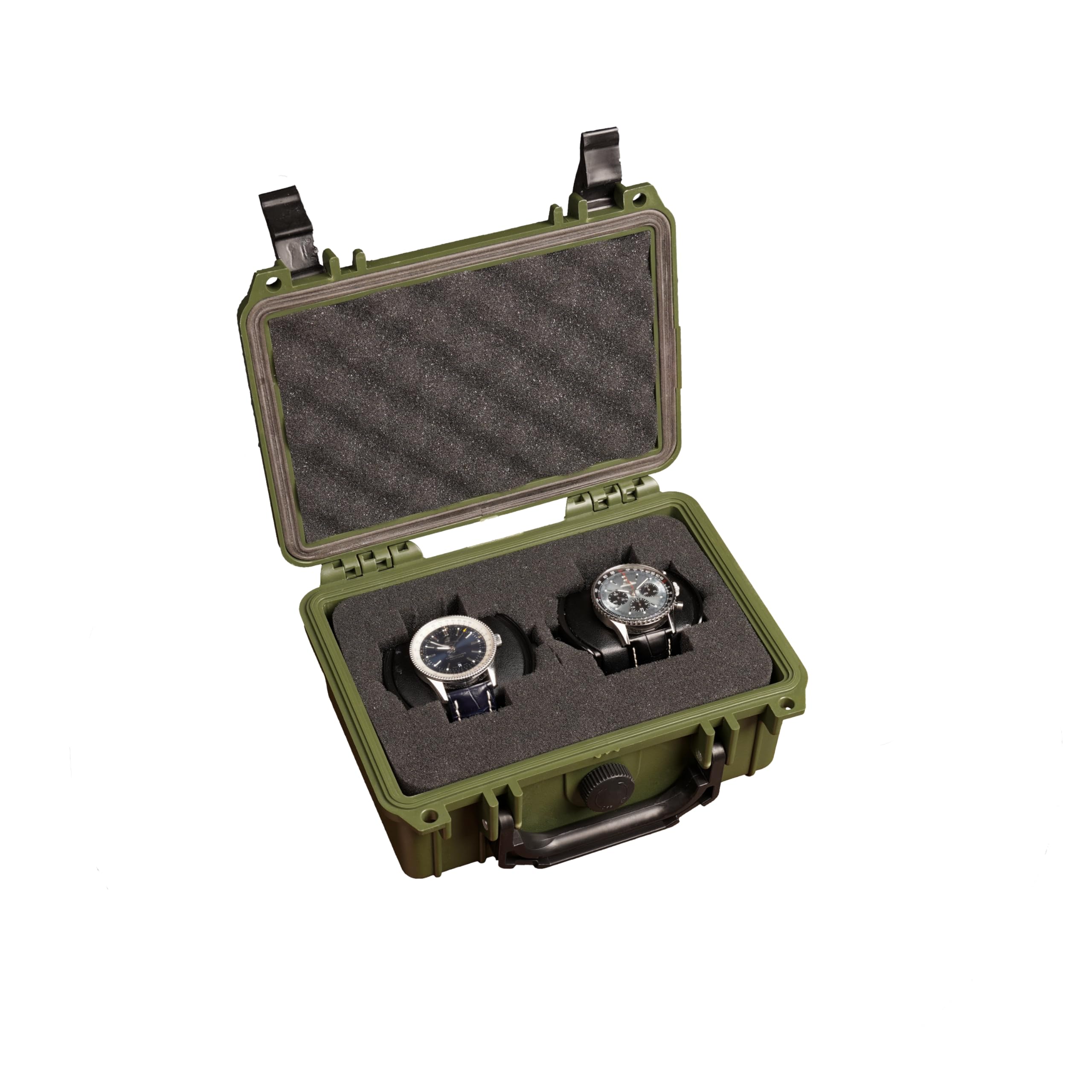 MEIJIA Waterproof Protective Hard Case,Camera Case with Customizable Foam, Fit use of Camera,Drones,Lens,8.12x6.56x3.56inches (Green) - Image 4