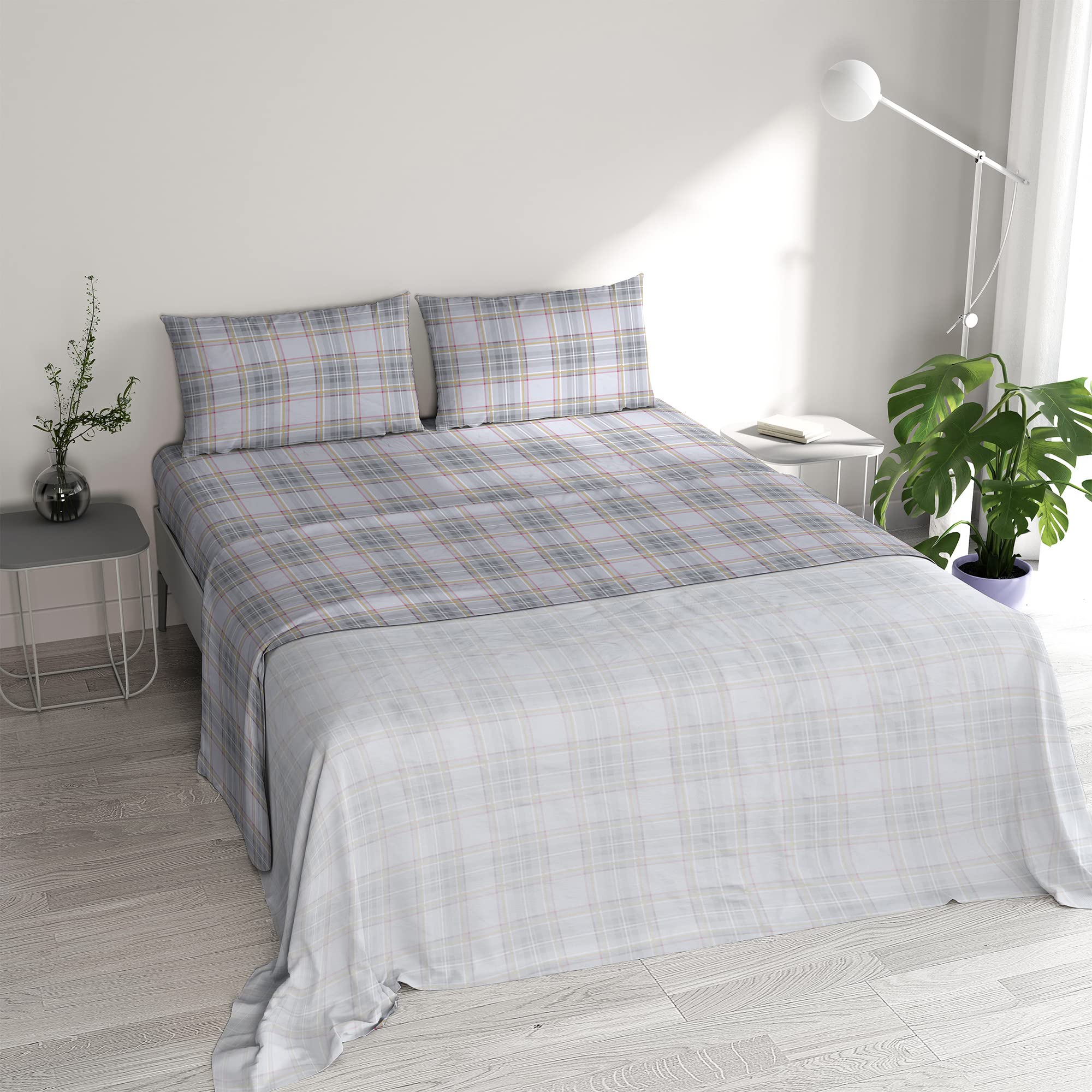 Italian Bed Linen Pełne łóżko Atena Bawełna, EDI CZERWONY/Żółty, Dwuosobowy