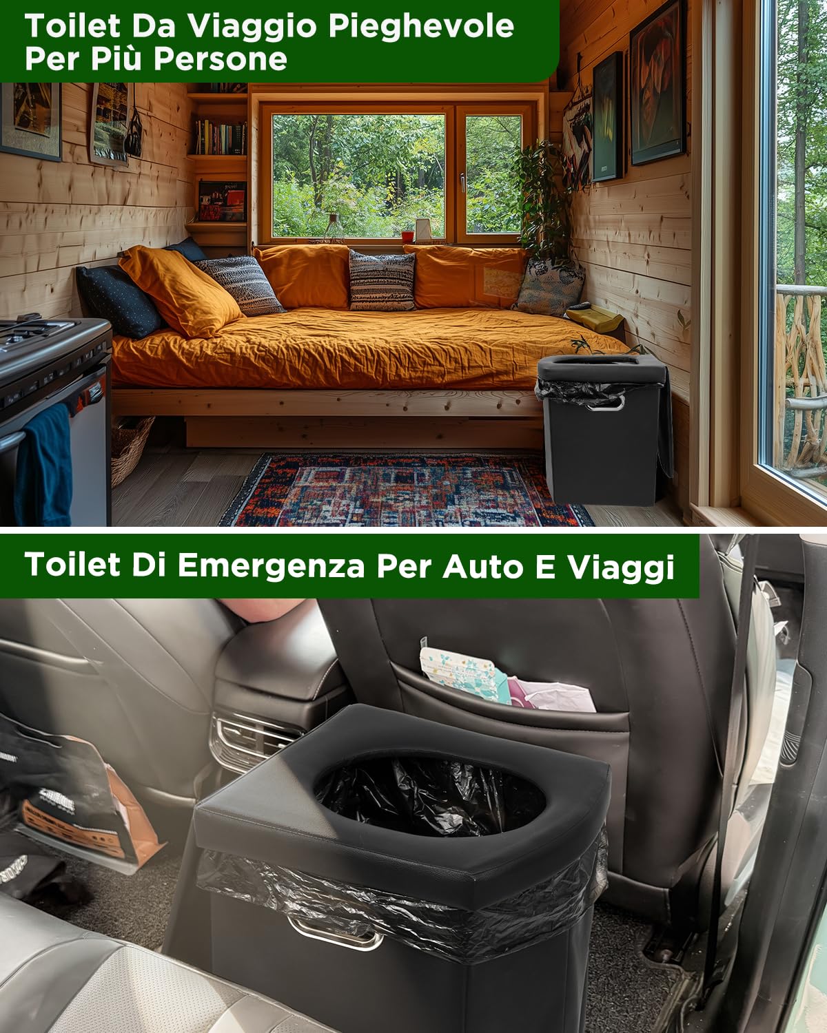E EASTSTORM WC Portatile Adulti, Water Portatile Pieghevole, Toilette Portatile per Camper, Campeggio, Tenda, Cesso, Gabinetto Portatile